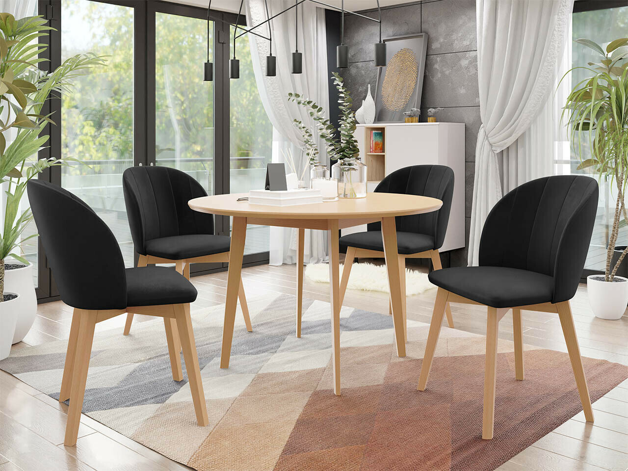 Trpezarijski set Racine 136 (Braon)