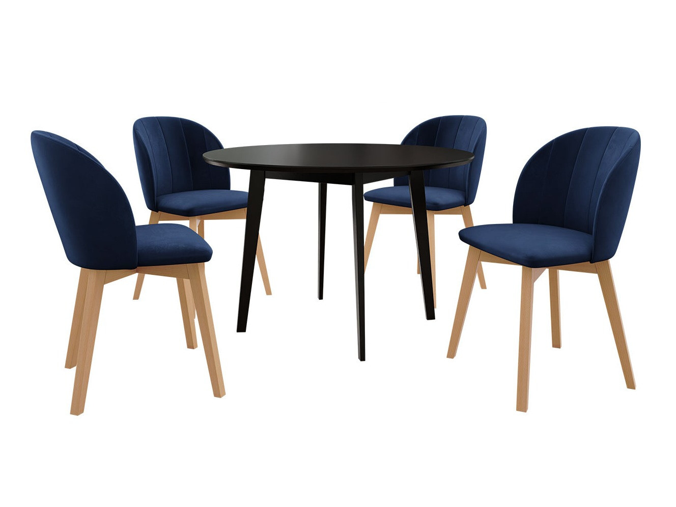 Trpezarijski set Racine 136 (Crno)