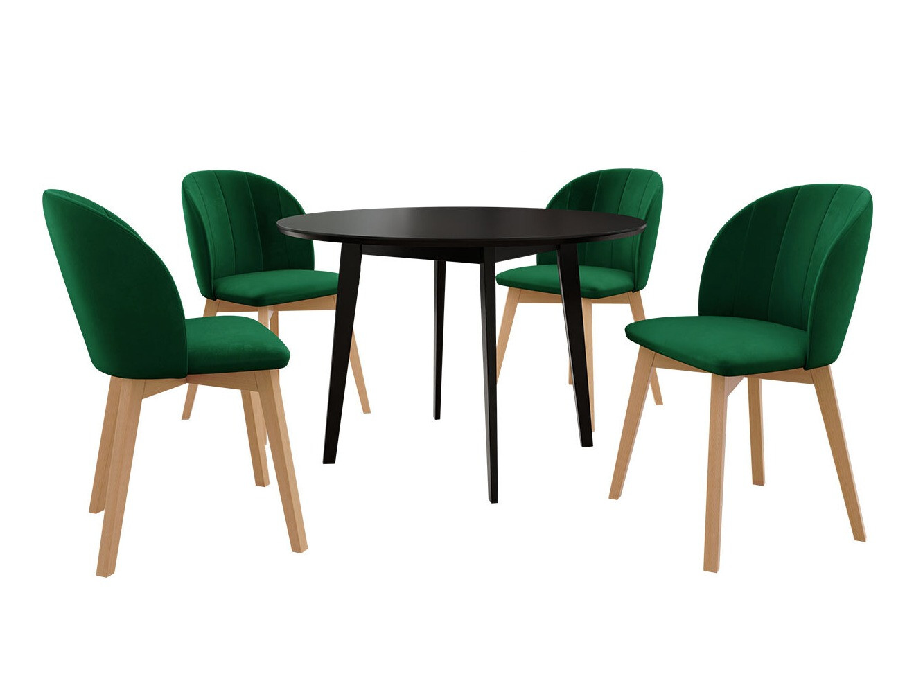 Trpezarijski set Racine 136 (Crno)