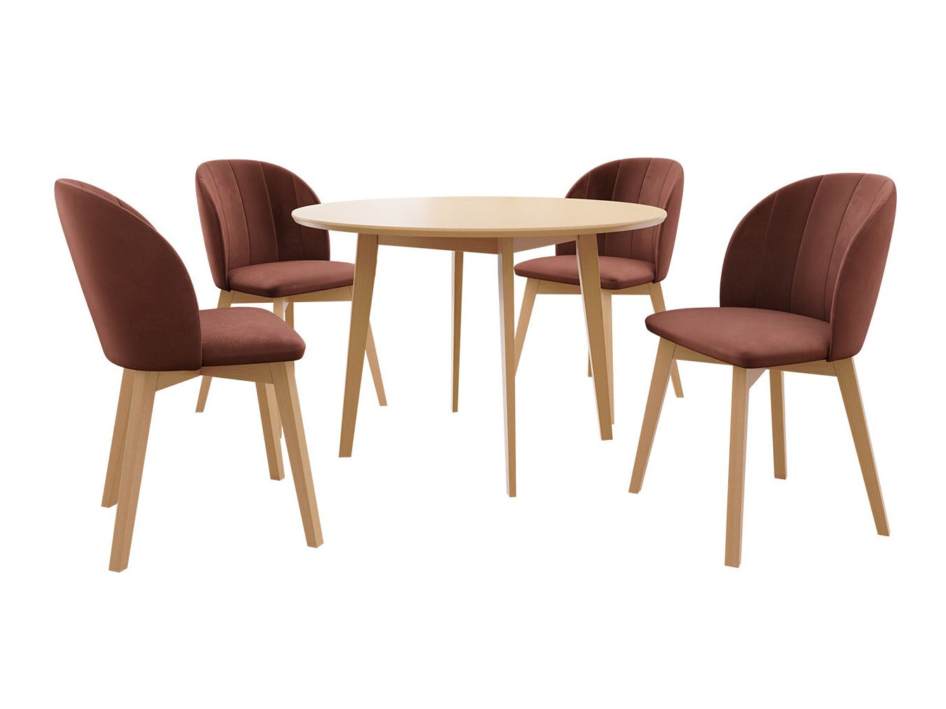 Trpezarijski set Racine 136 (Smeđa)