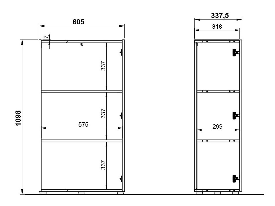 Ormarić Evarsoa 103 (Graphite + Navarra hrast)
