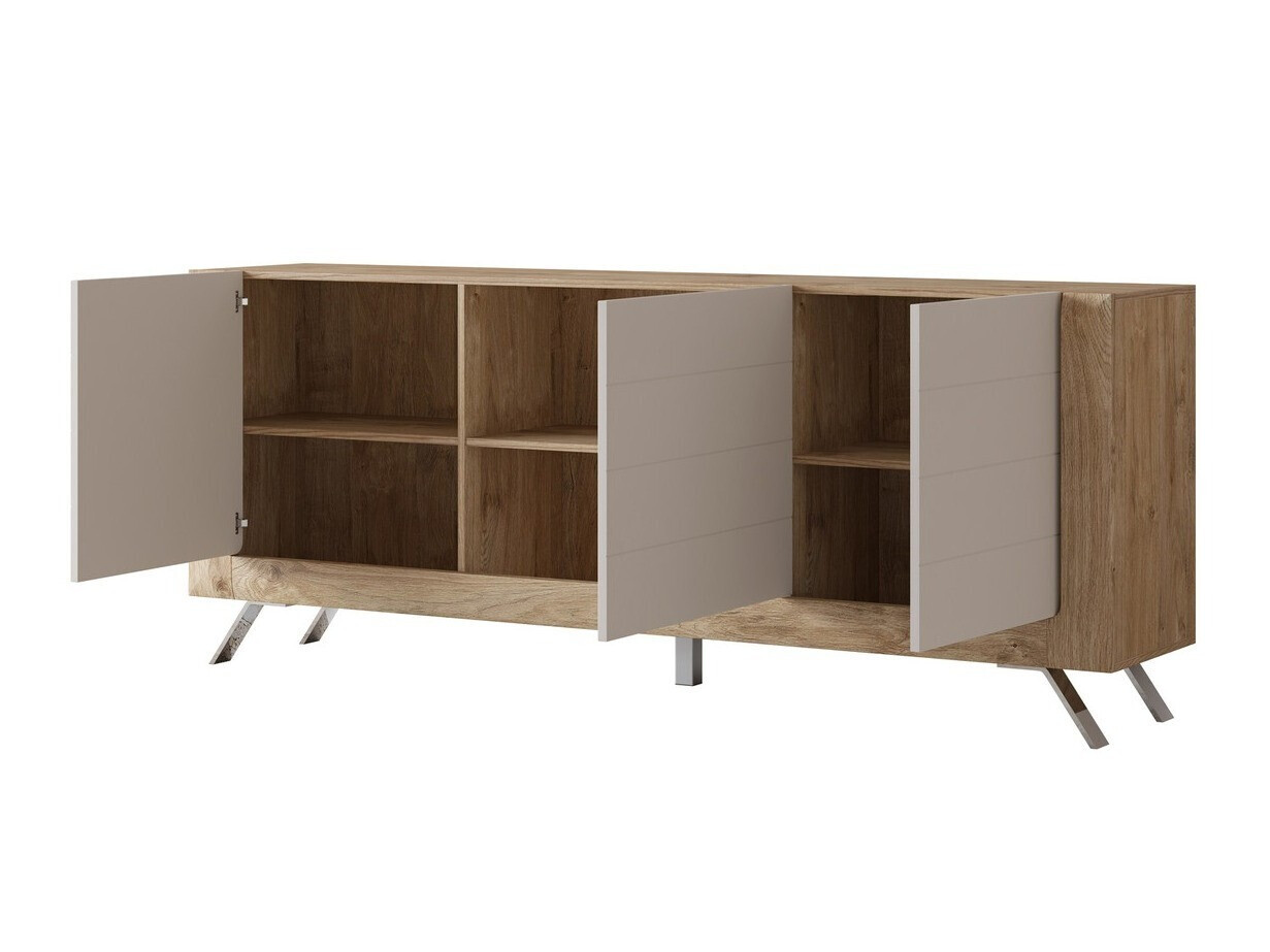 Ormarić Sovera 103 (Zlatni hrast + Svetloosiva)