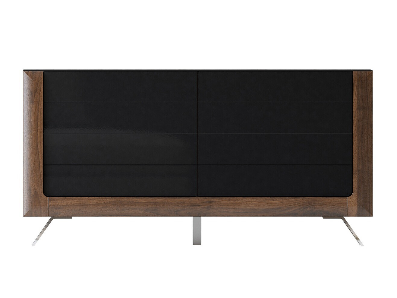 Ormarić Sovera 107 (Orah + Crna visoki sjaj)