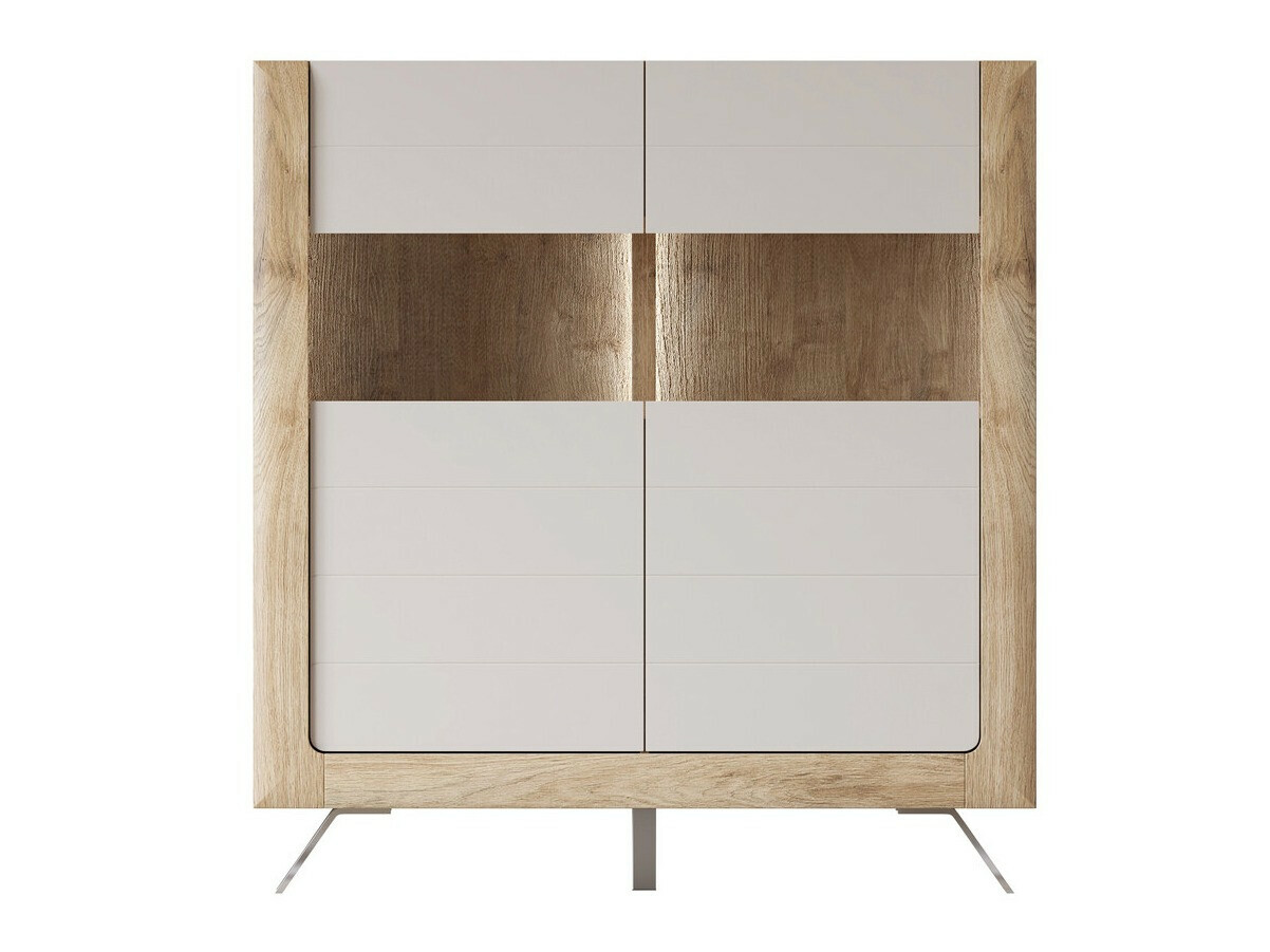 Polica Sovera 106 (Zlatni hrast + Svetloosiva)