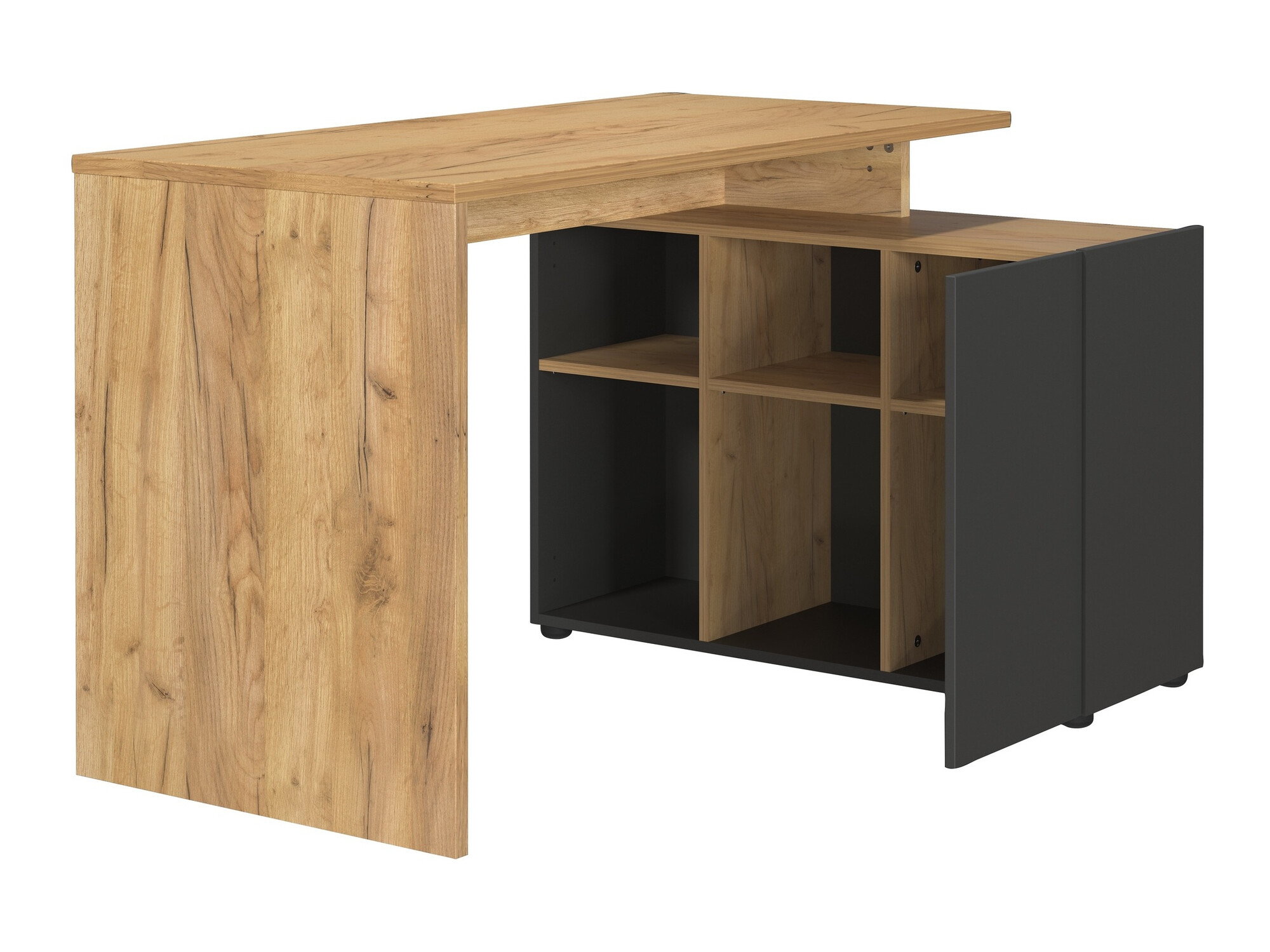 Set za kućnu kancelariju Evarsoa 105 (Grafit + Navarra hrast)