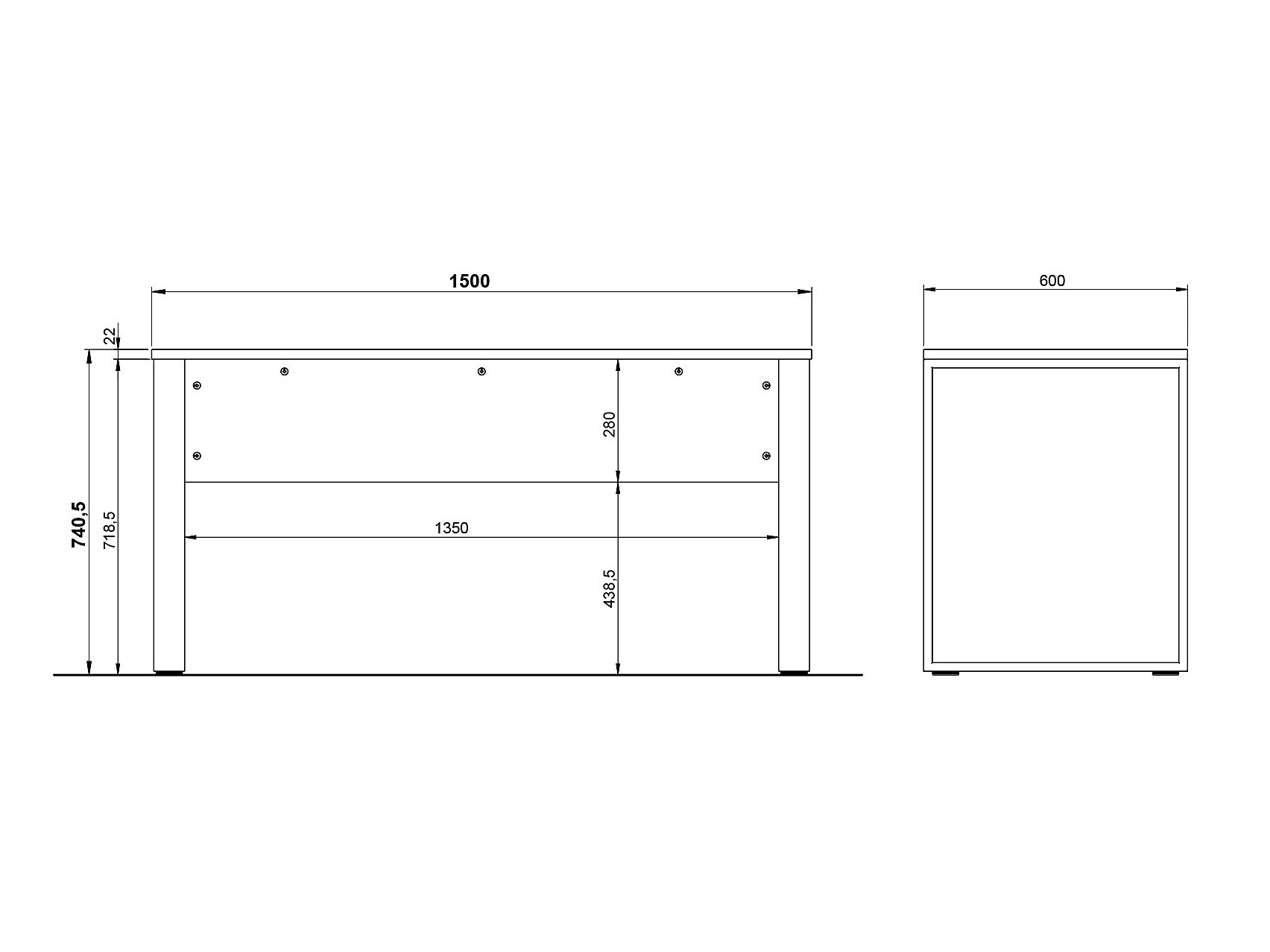 Set za kućnu kancelariju Evarsoa 106 (Kašmir + Navarra hrast)