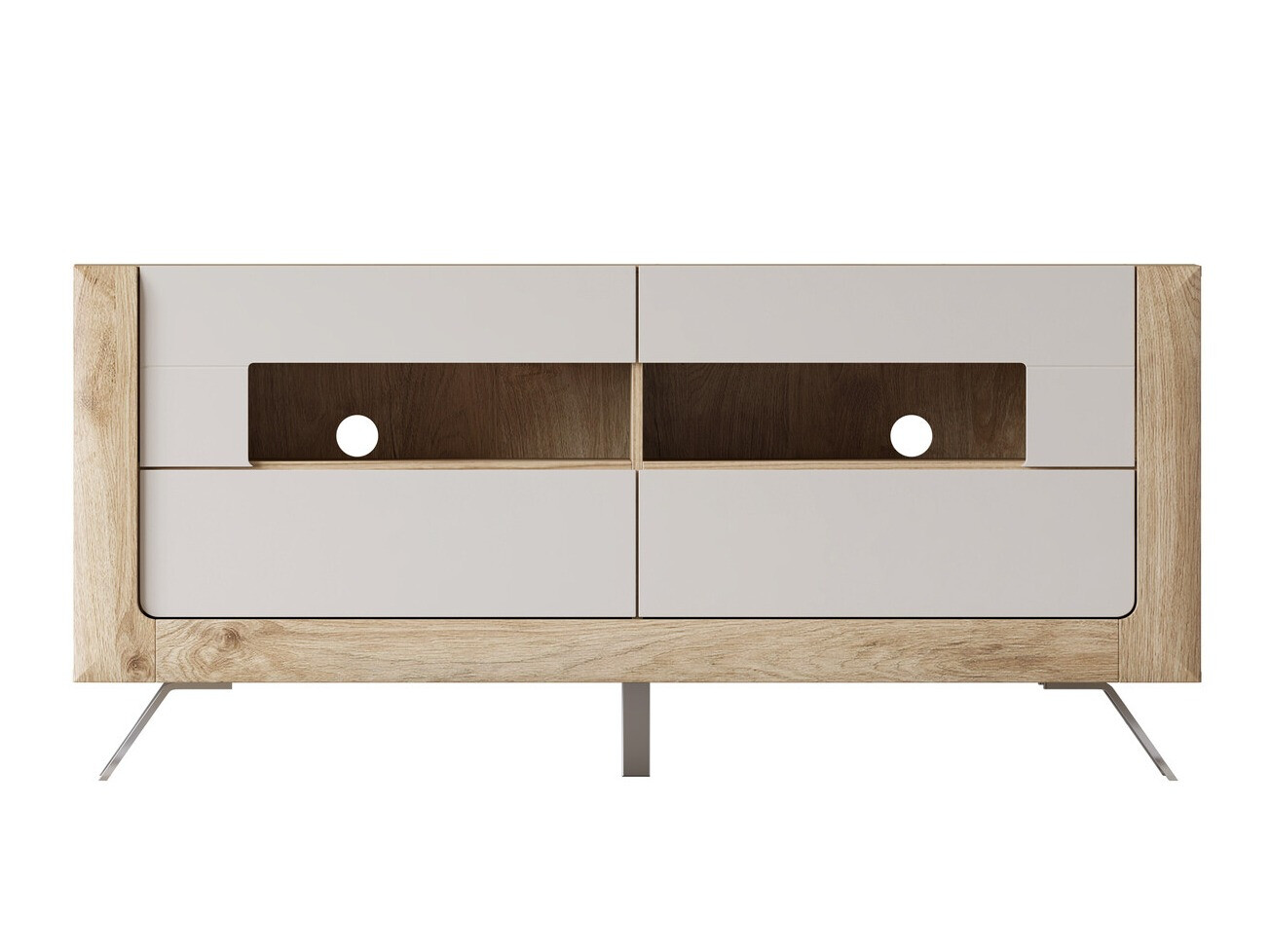 TV komoda Sovera 105 (Zlatni hrast + Svetloosiva)