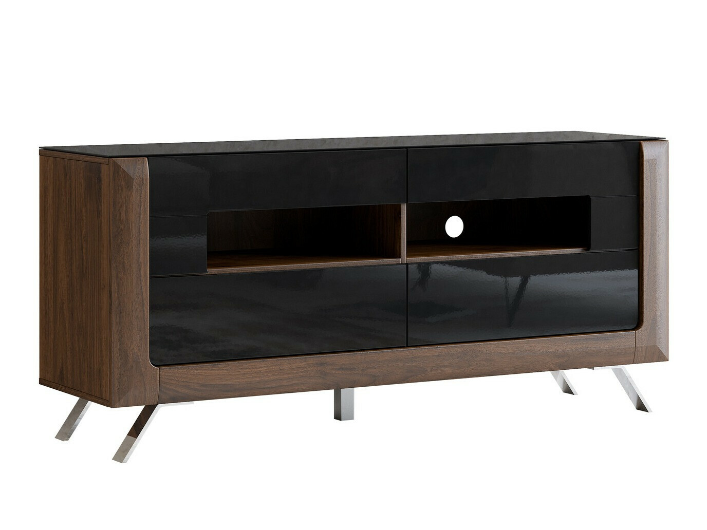 TV sto Sovera 105 (Orah + Crna visoki sjaj)