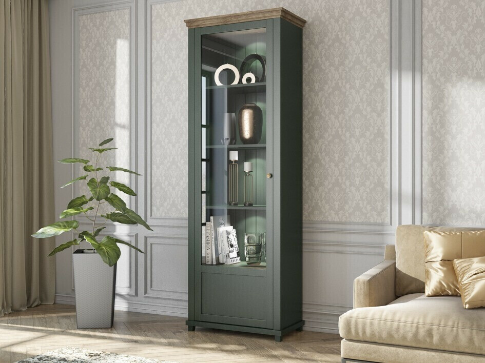 Polica Tolnue 101 (Tamno zelena + Храст лефкас)