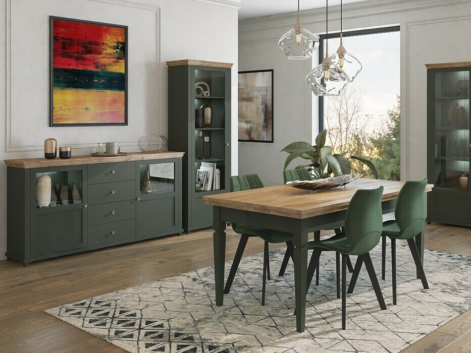 Polica Tolnue 101 (Tamno zelena + Храст лефкас)