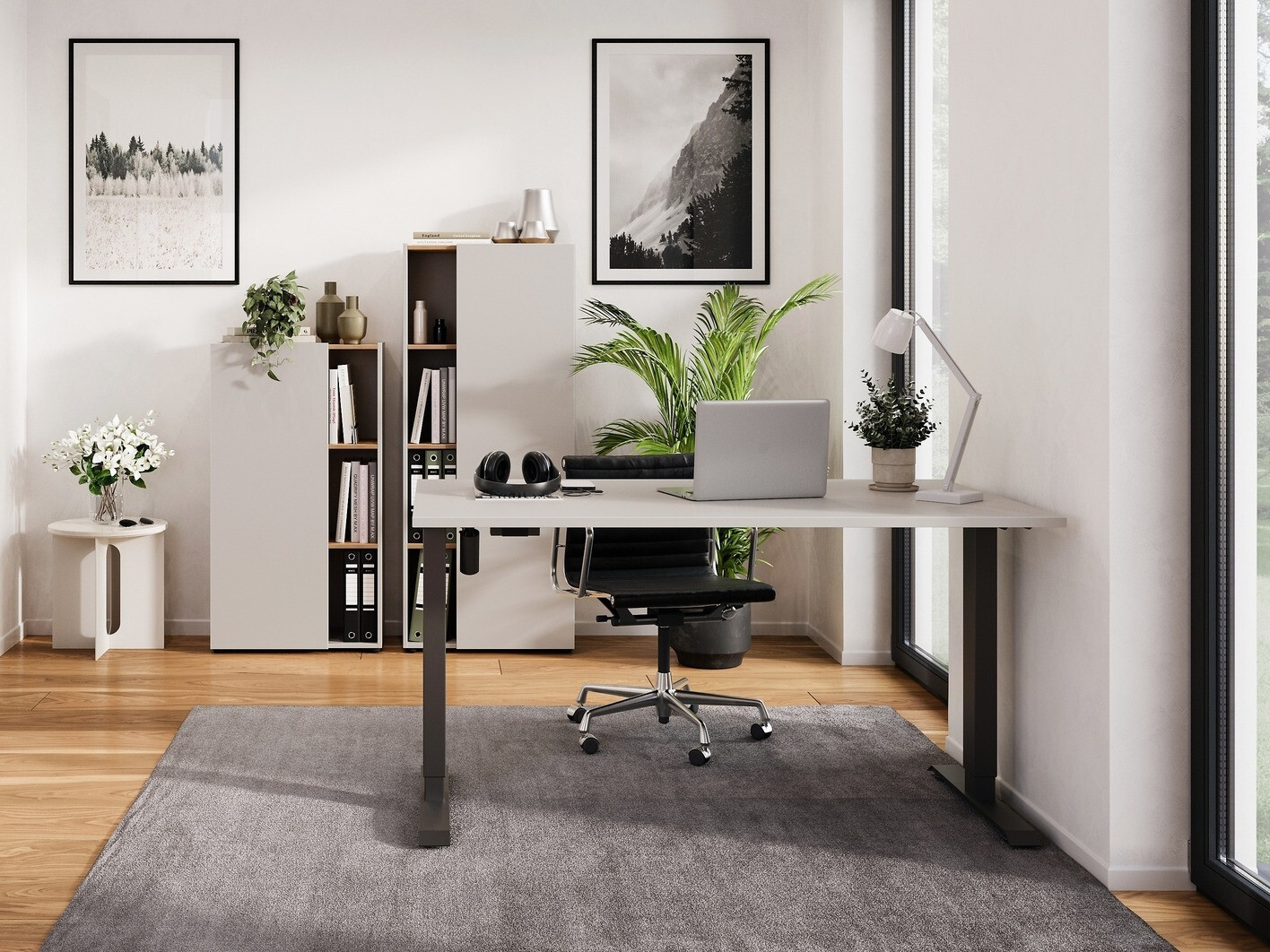 Set za kućnu kancelariju Evarsoa 107 (Kašmir + Navarra hrast)