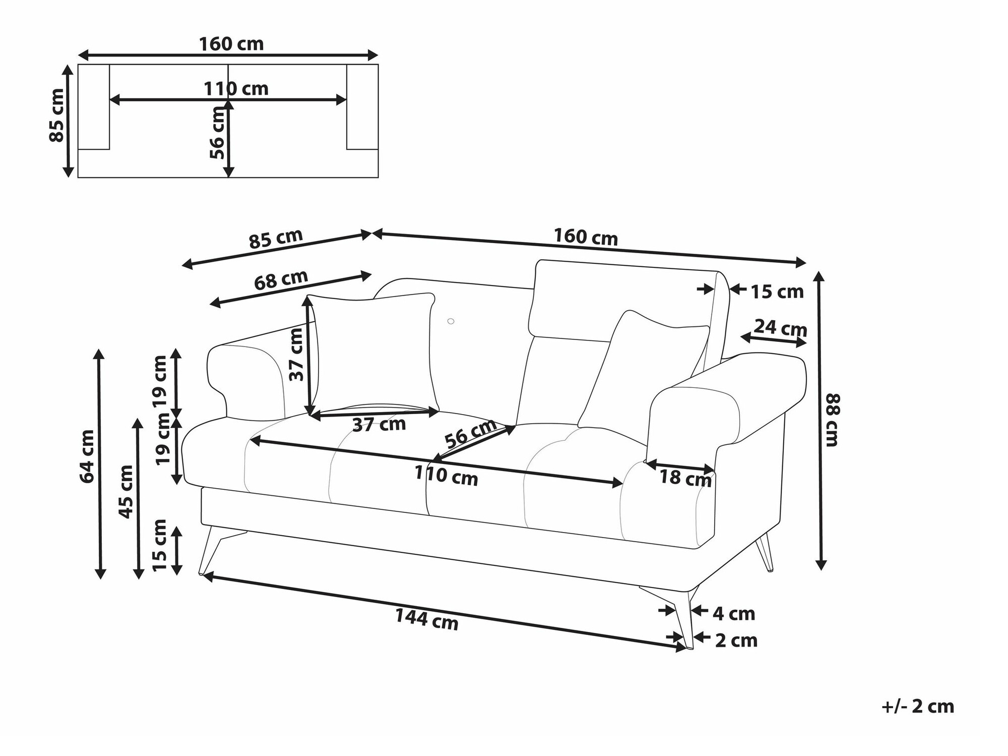 Sofa Berwyn 2371 (Belo)