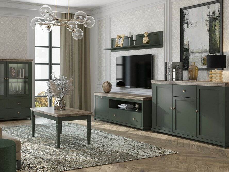 Zidna polica Tolnue 100 (Tamno zelena)