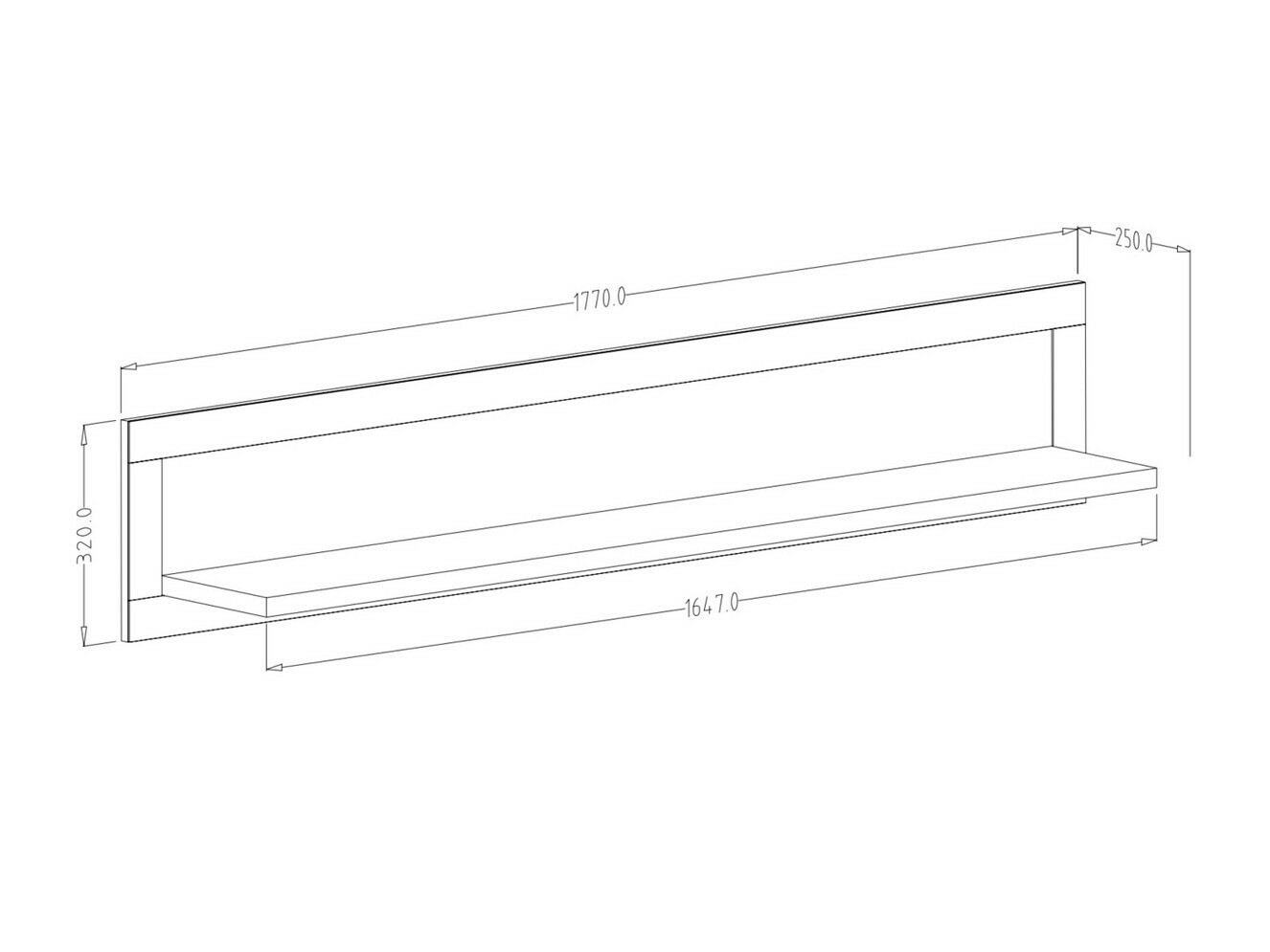 Zidna polica Tolnue 100 (Tamno zelena)