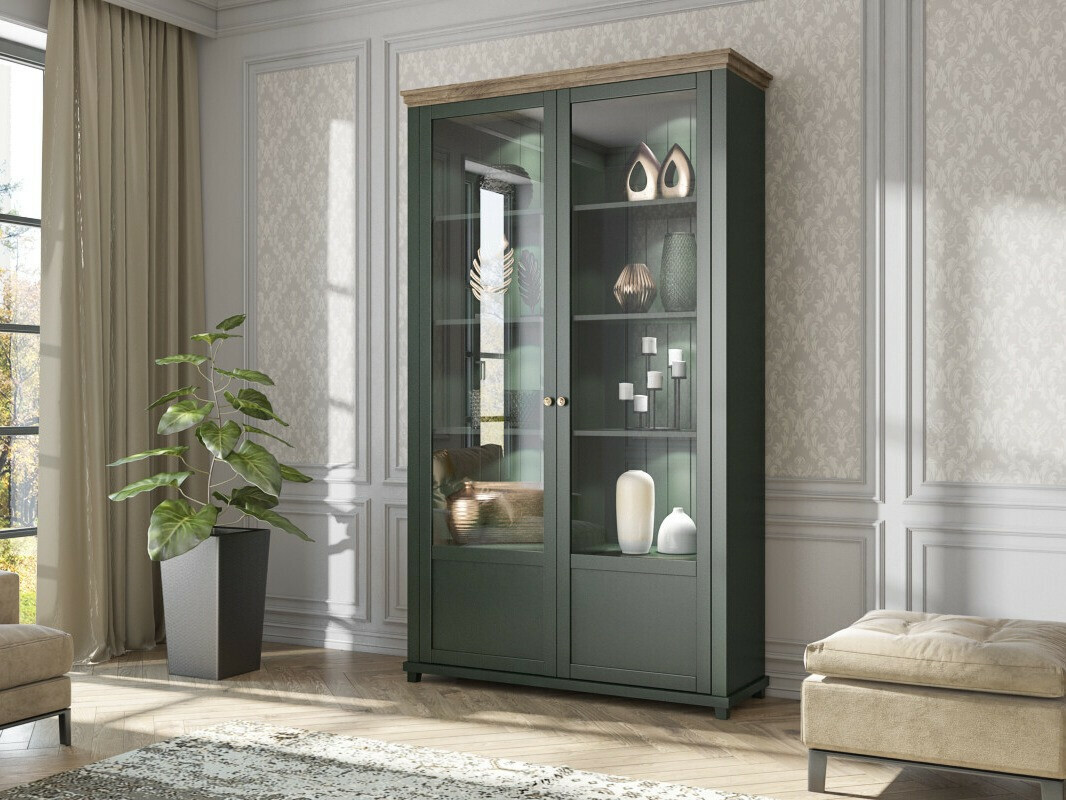 Polica Tolnue 102 (Tamno zelena + Храст лефкас)