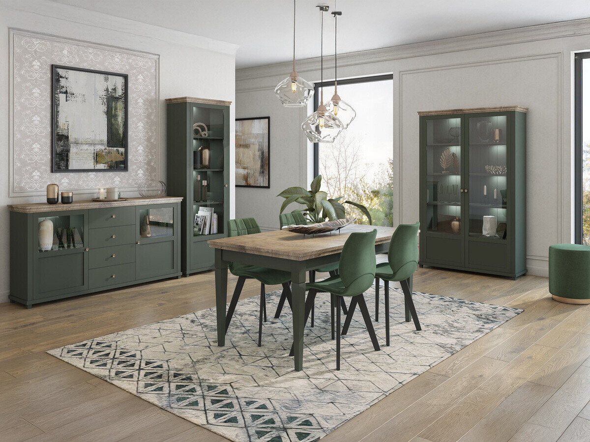 Polica Tolnue 102 (Tamno zelena + Храст лефкас)