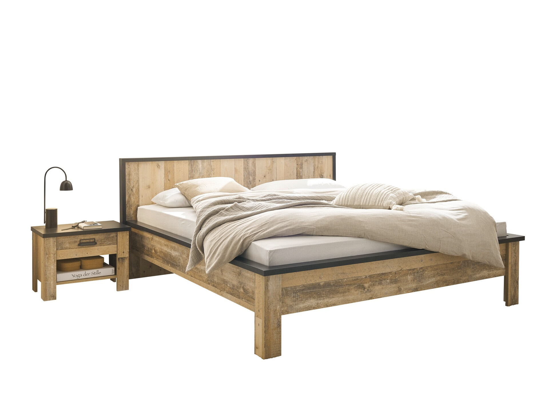 Set spavaća soba Cirtale 128 (Istrošeno drvo + Antracit)