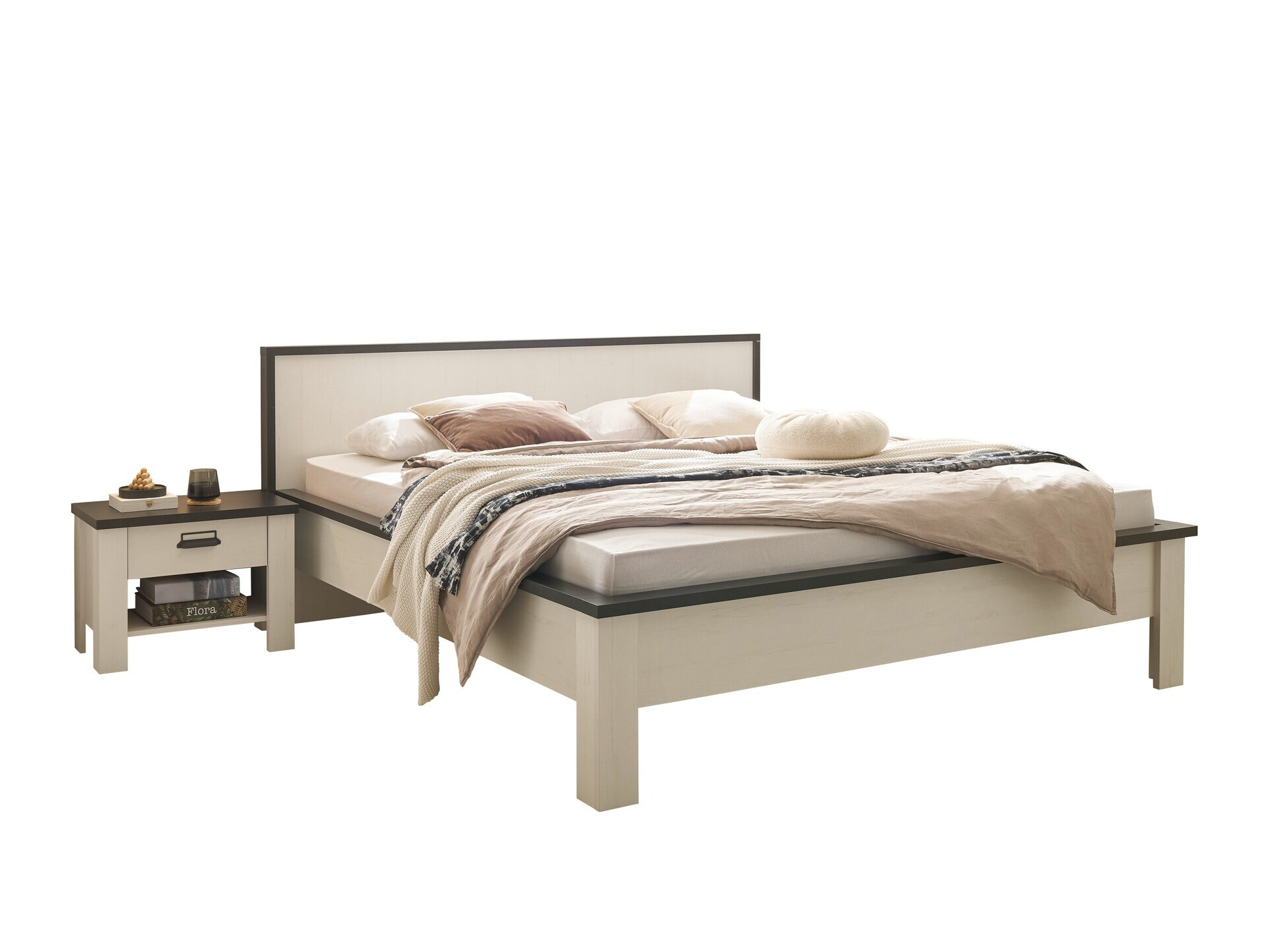 Set spavaća soba Cirtale 128 (Izbeljeni bor + Antracit)
