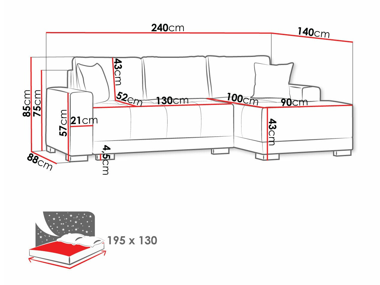 Ugaona sofa Columbus 103