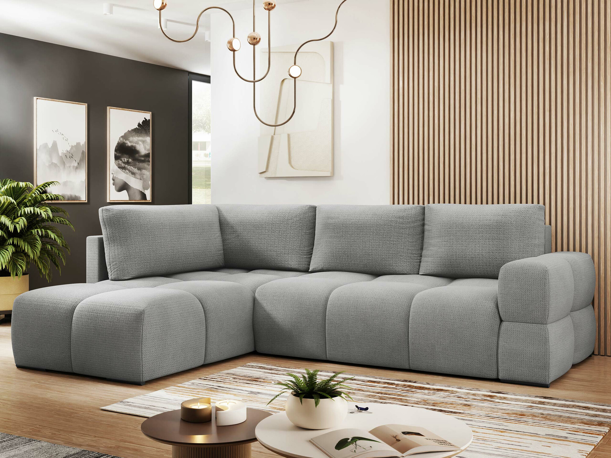 Ugaona sofa Lincoln 198 (Artico Čelik)