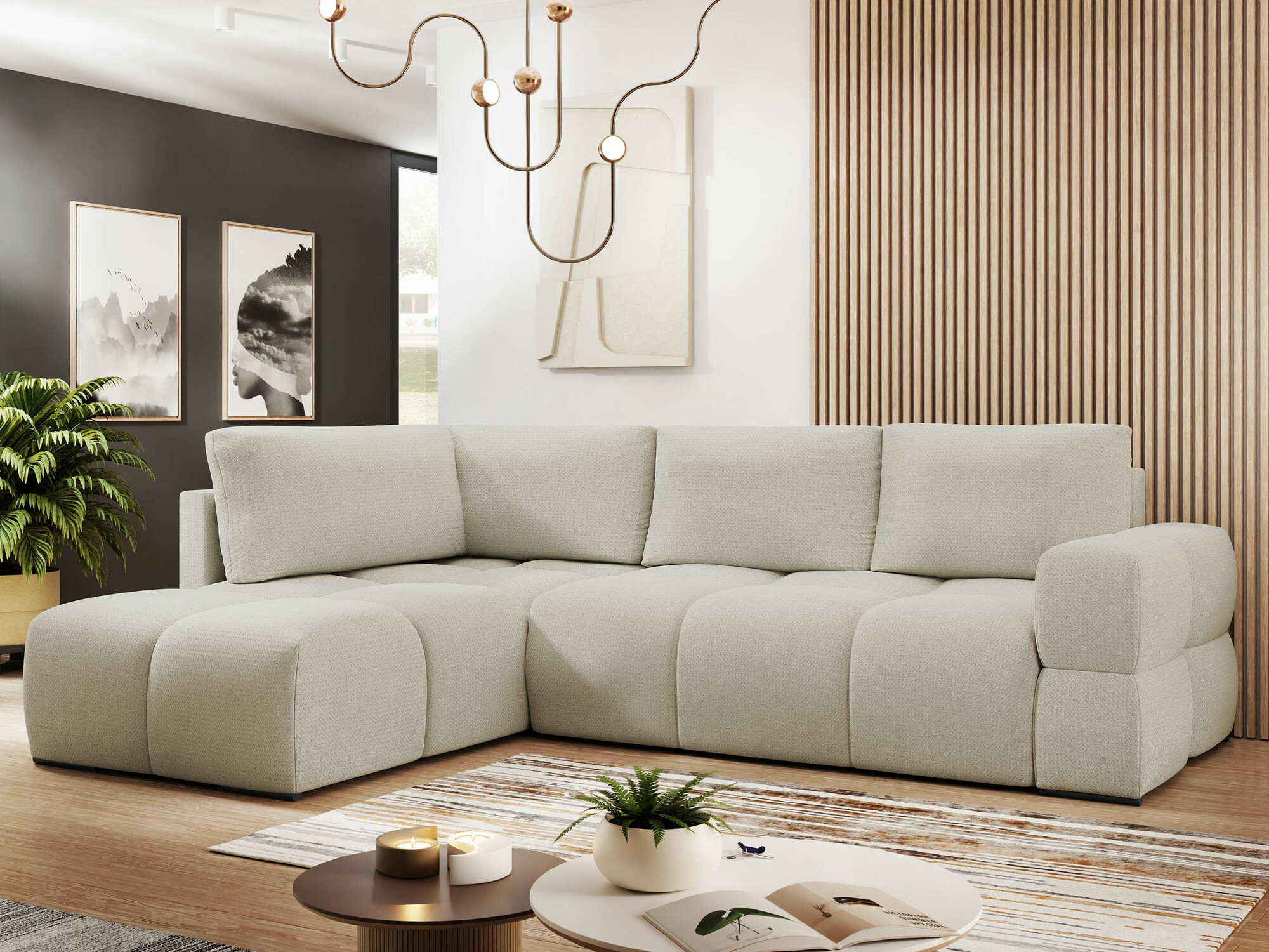 Ugaona sofa Lincoln 198 (Artico Sand)