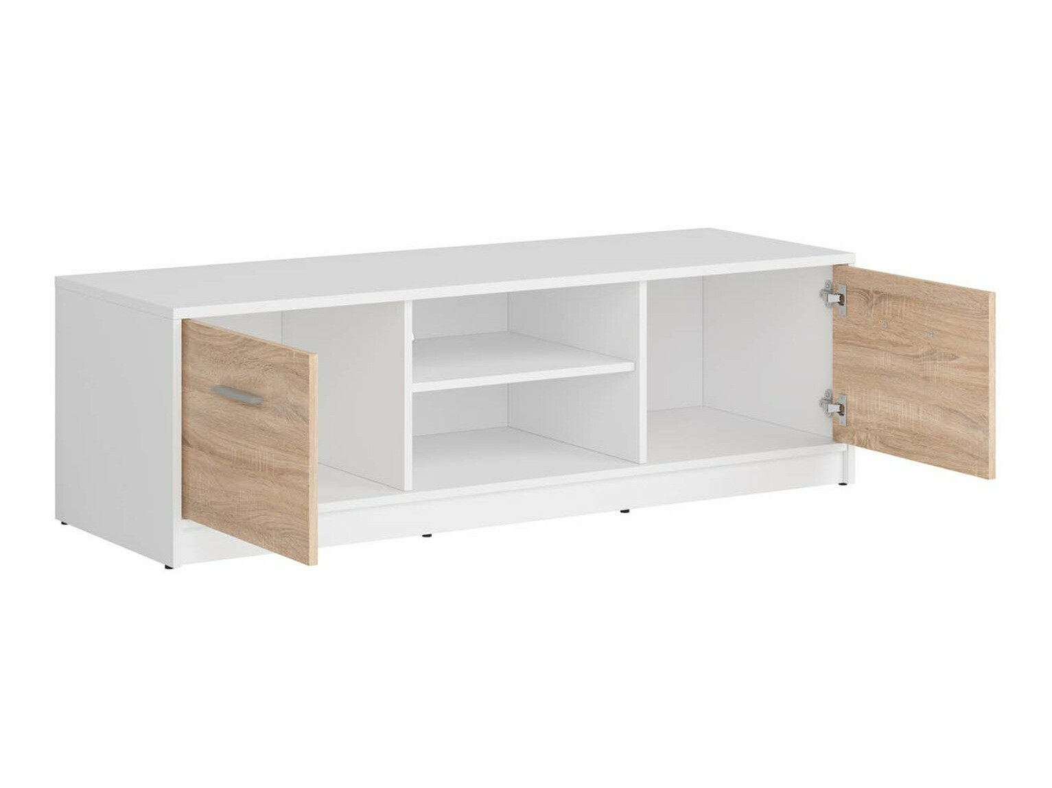 TV komoda Novsore 100 (Belo + Sonoma hrast)