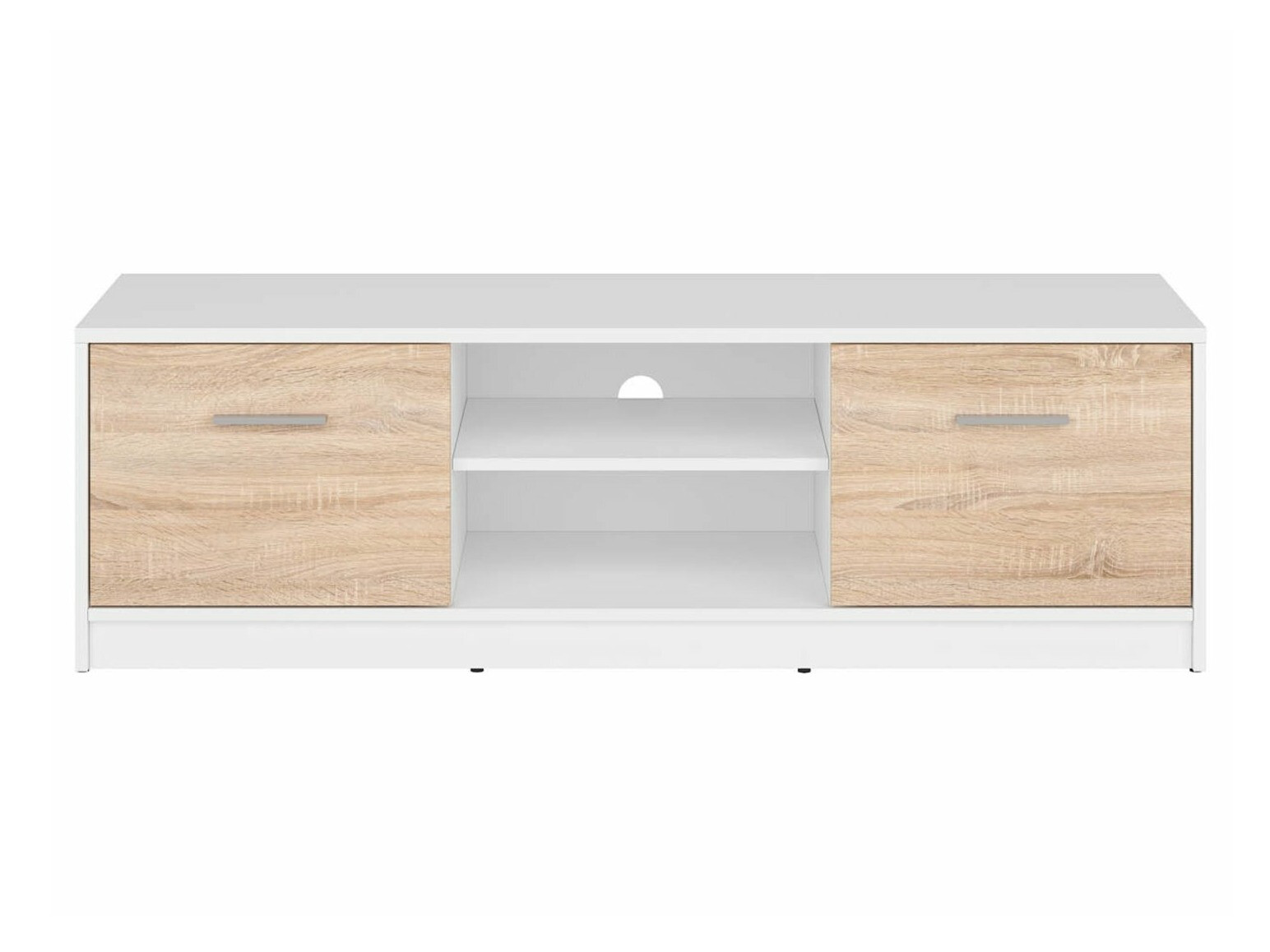 TV komoda Novsore 100 (Belo + Sonoma hrast)