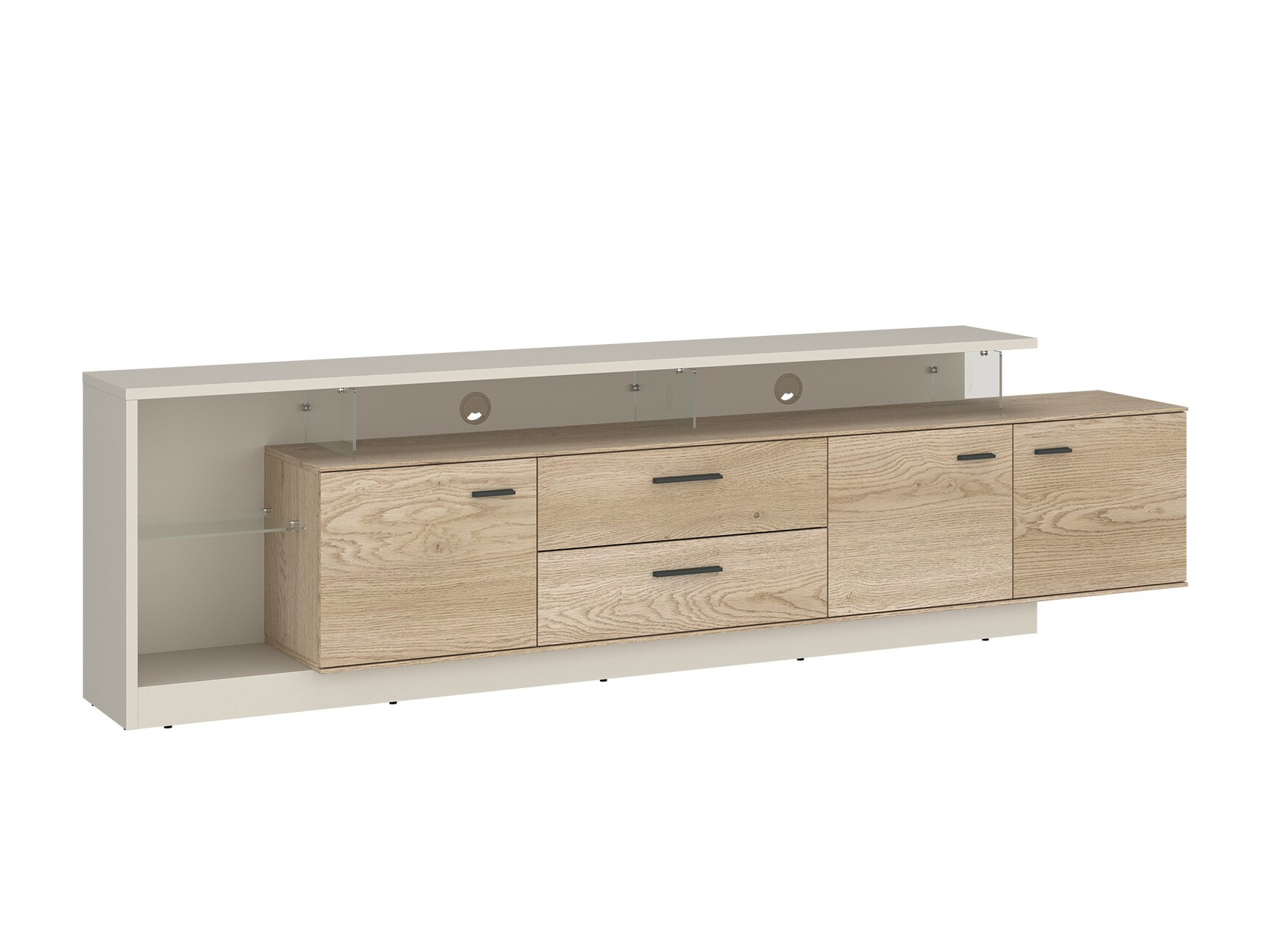 TV komoda Ontario 138 (Kašmir + Sonoma hrast)