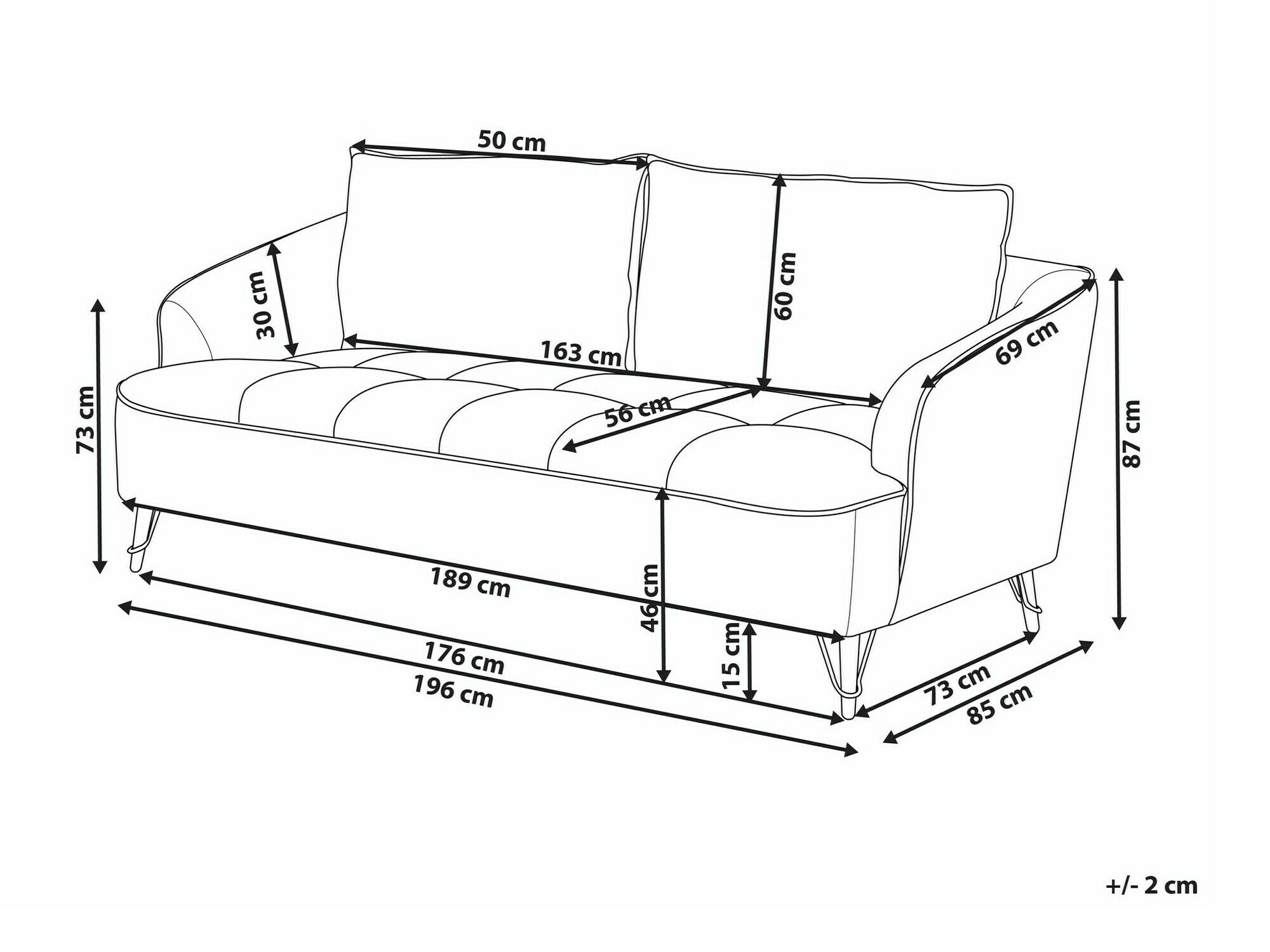 Sofa Berwyn 2273 (Sivo)