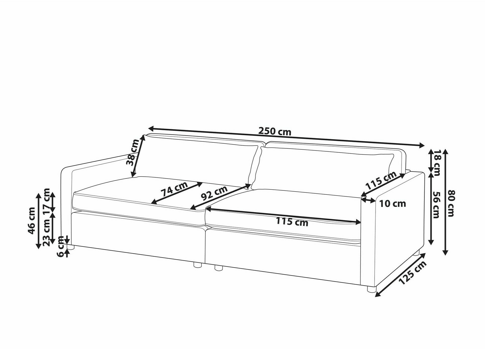 Sofa Berwyn 2374 (Bež)