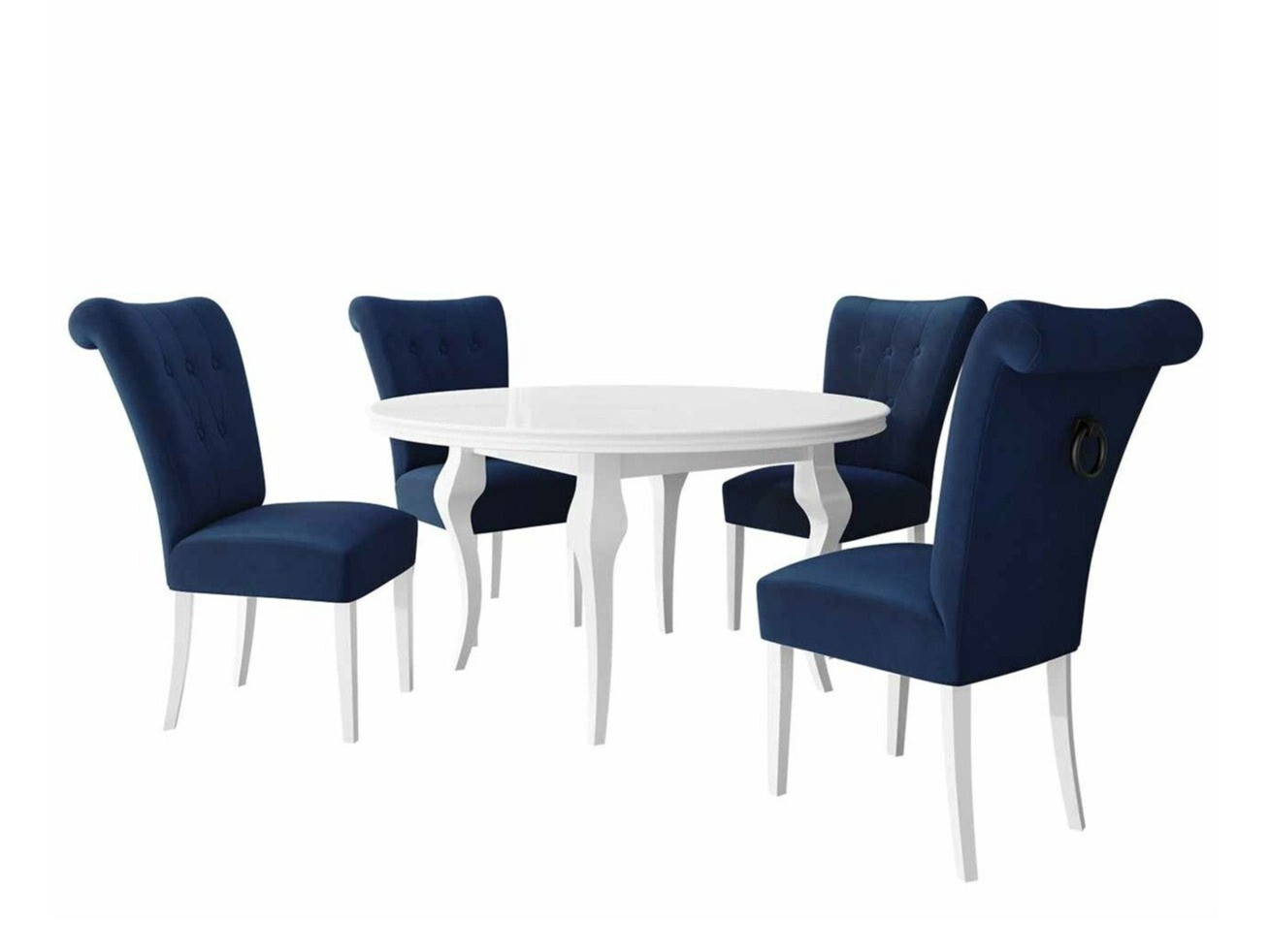 Trpezarijski set Racine 143 (Belo + Magic Velvet 2216)