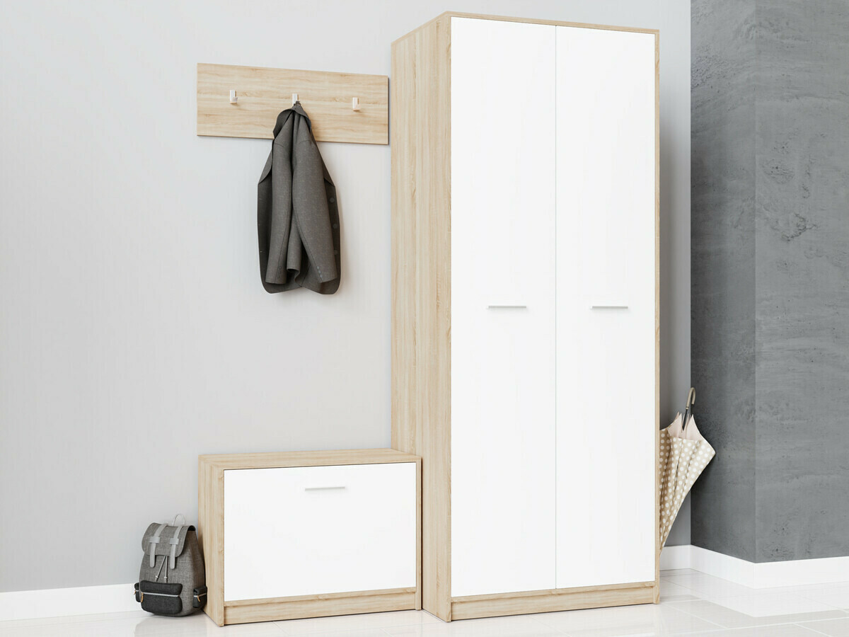 Cipelarnik Novsore 111 (Sonoma hrast + Belo)