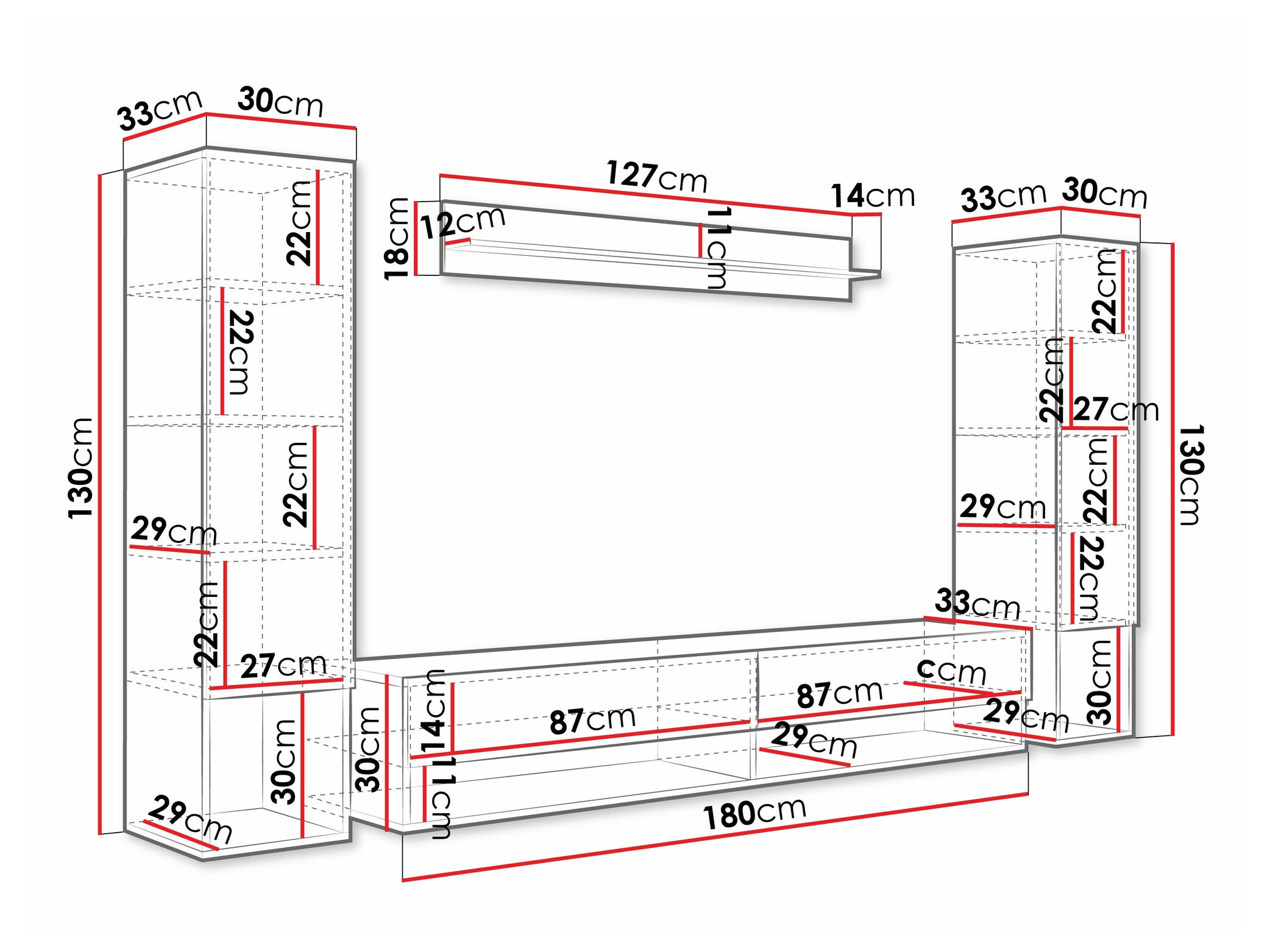 Set za dnevnu sobu Sarasota 176 (Вотан храст)
