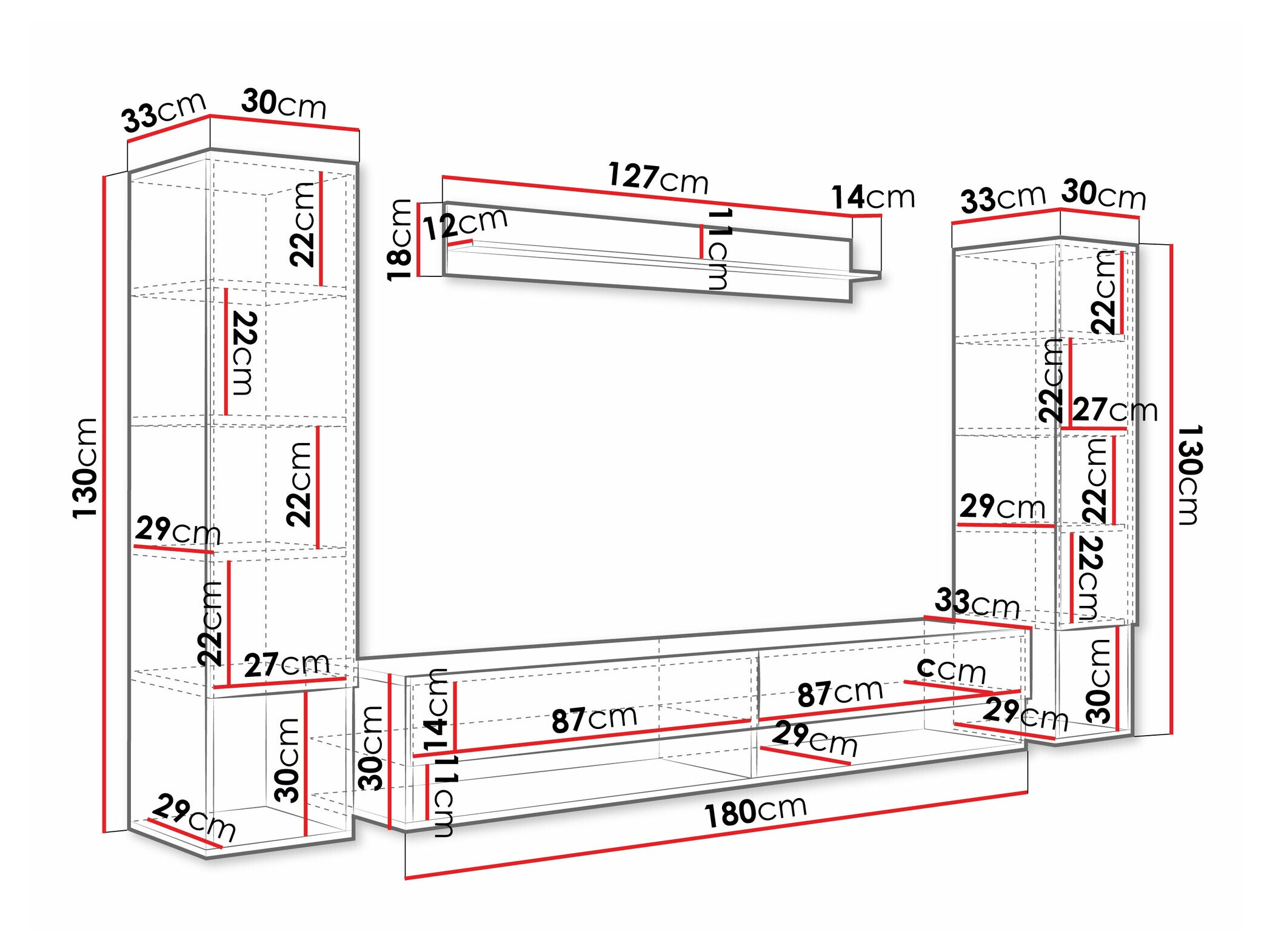 Set za dnevnu sobu Sarasota 176 (Zanatski hrast)