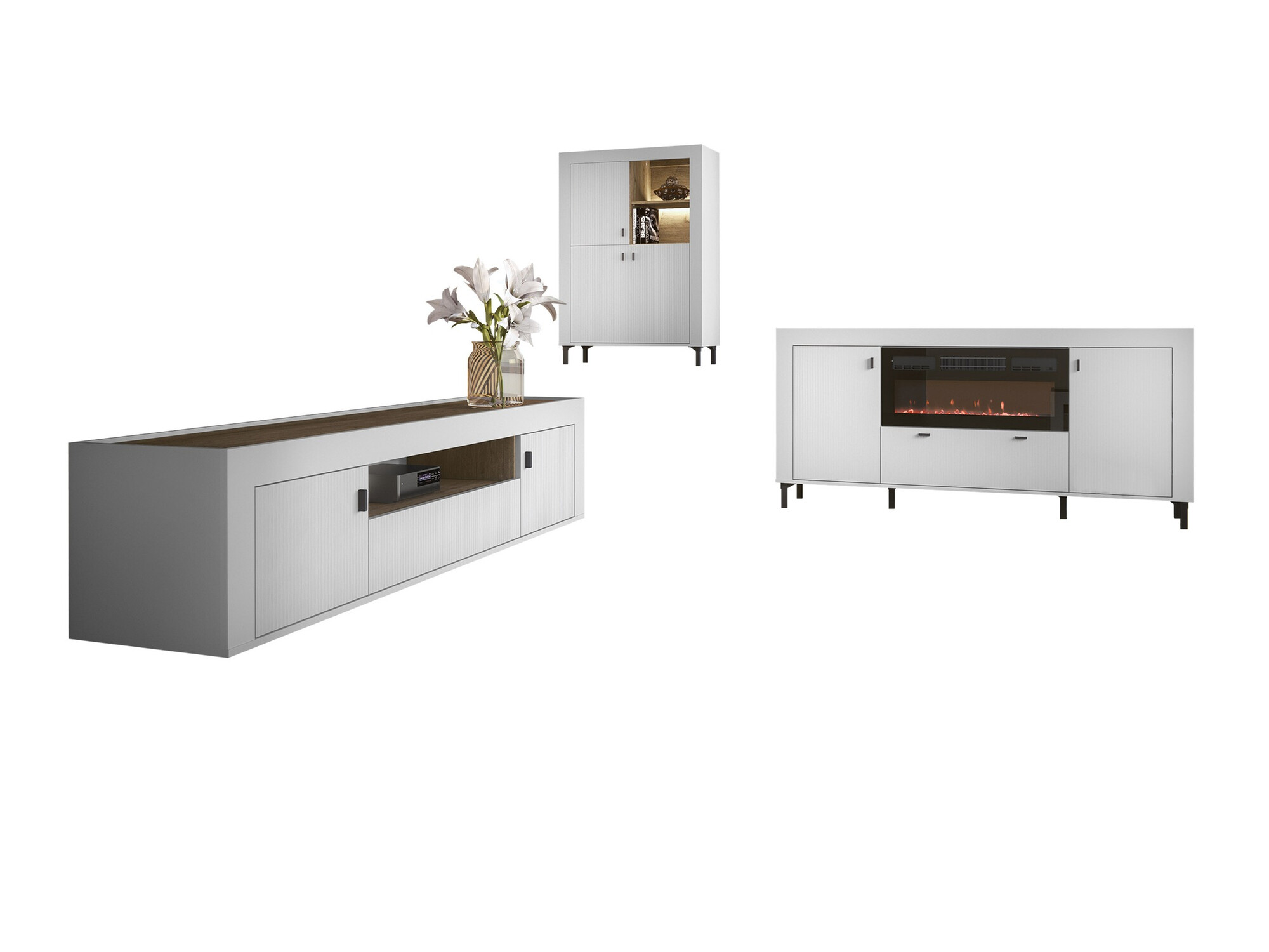 Set za dnevnu sobu Mormavu 115 (Mat belo)