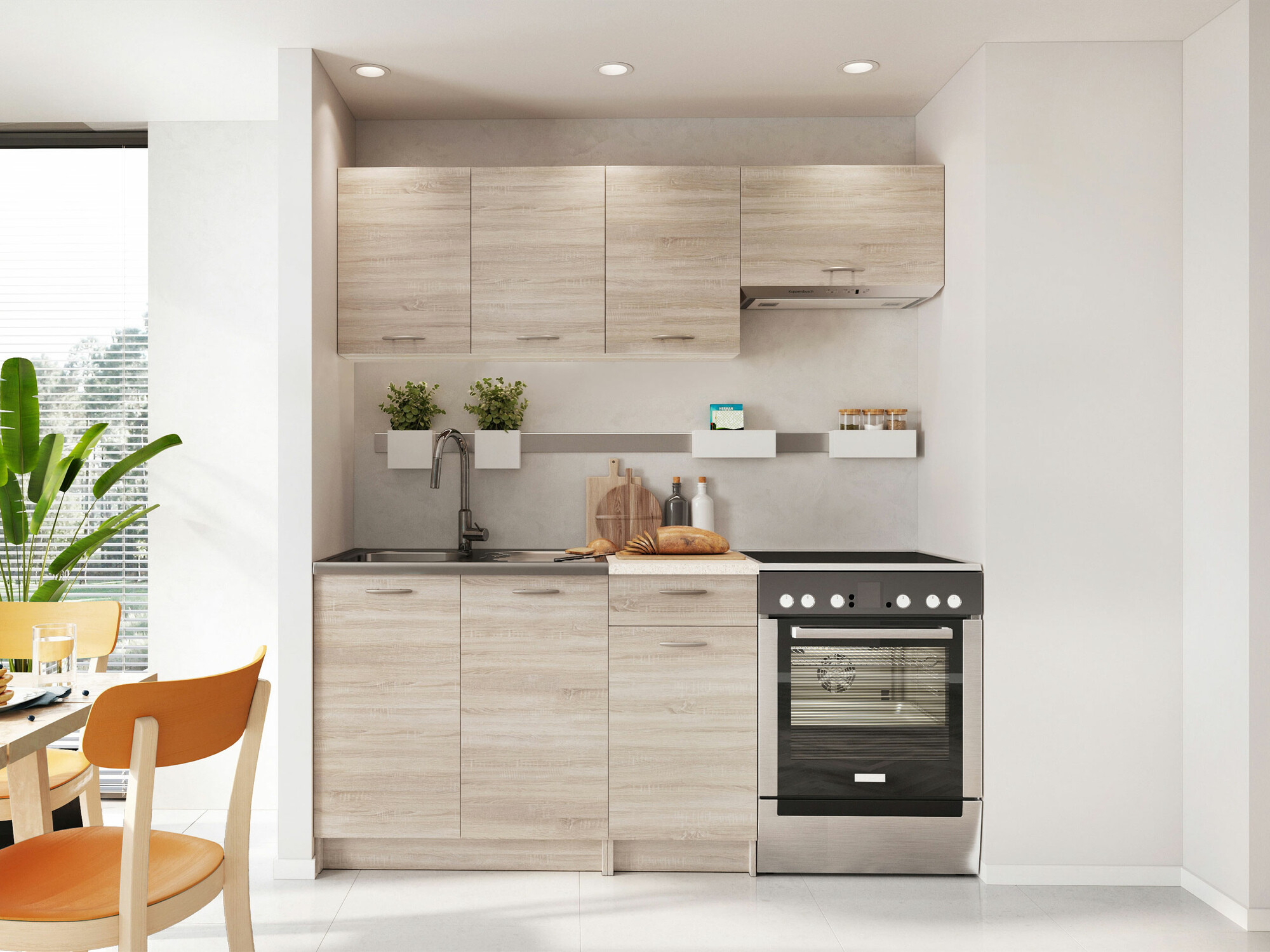 Kuhinjski set Trenton 101 (Sonoma hrast + Bež)