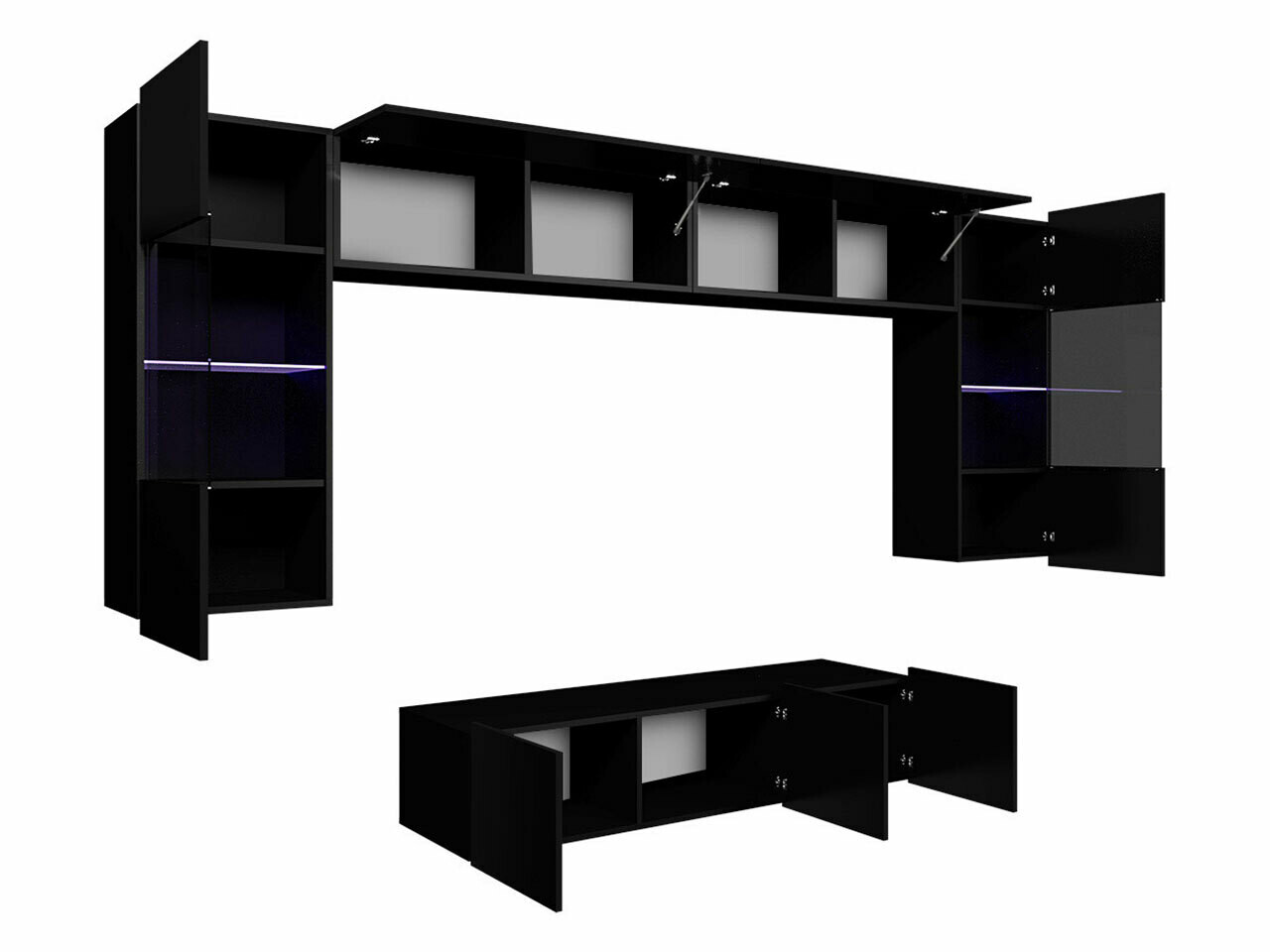 Set za dnevnu sobu Tivdalu 106 (Crno)