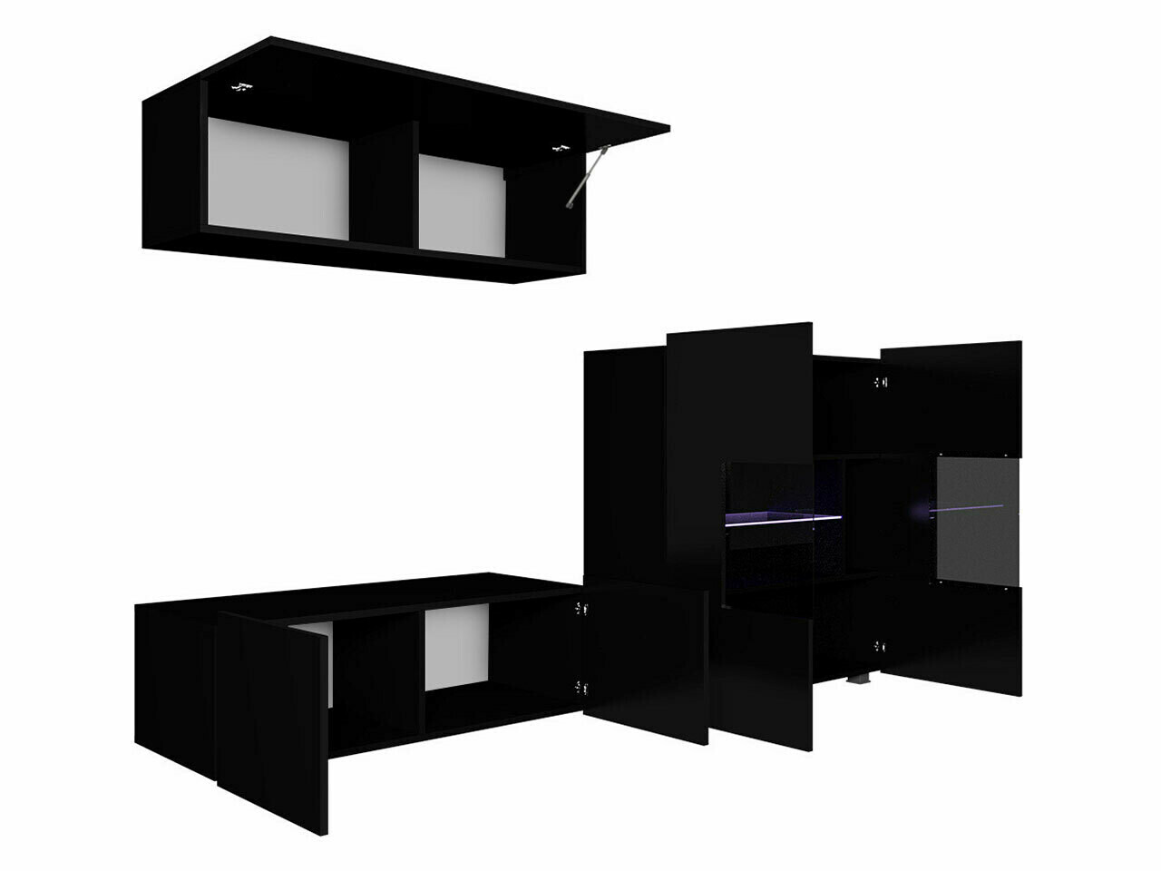 Set za dnevnu sobu Tivdalu 113 (Belo + Crno)