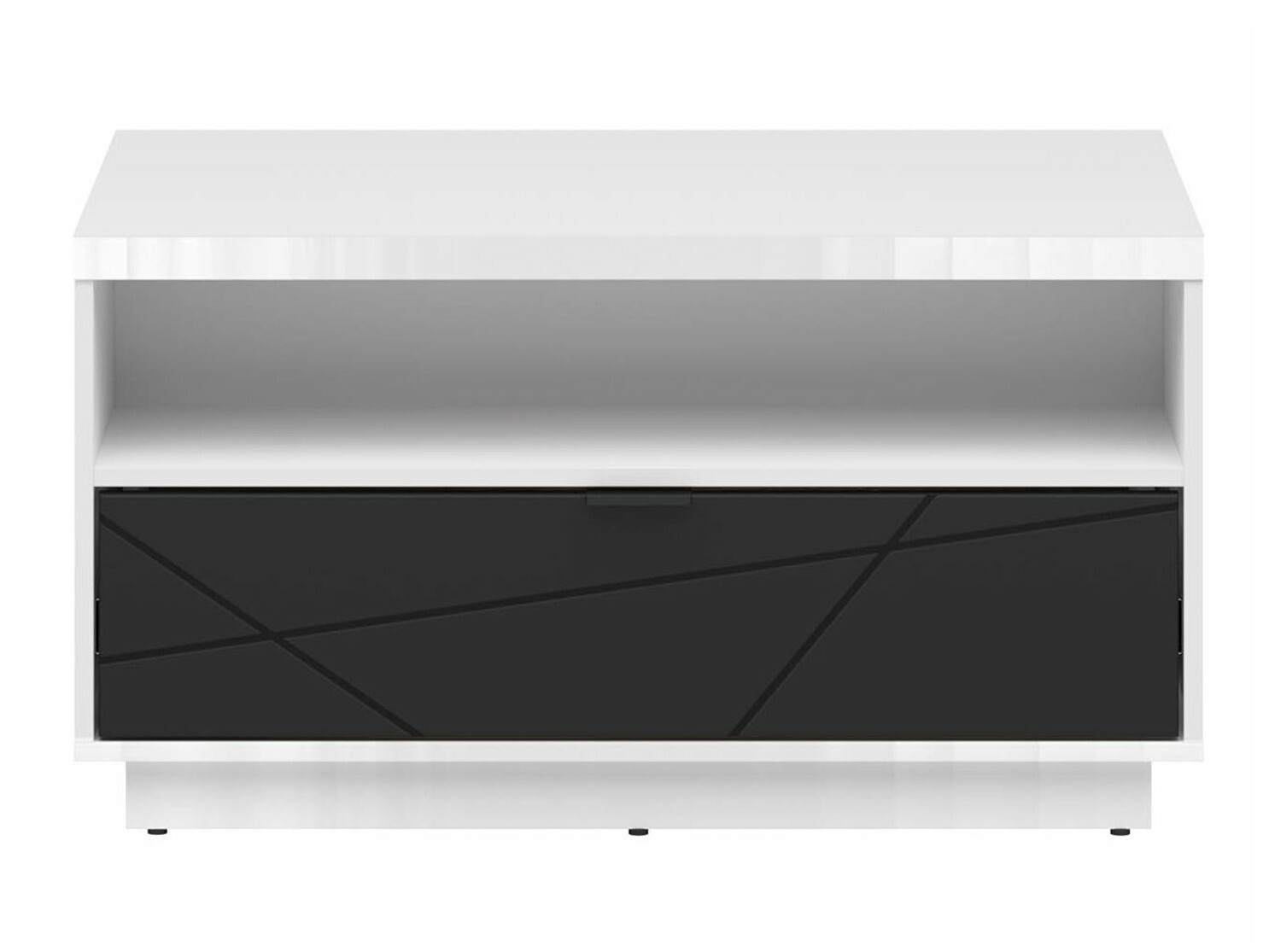 Stočić za kafu Fivale 117 (Sjajno belo + Mat crna)