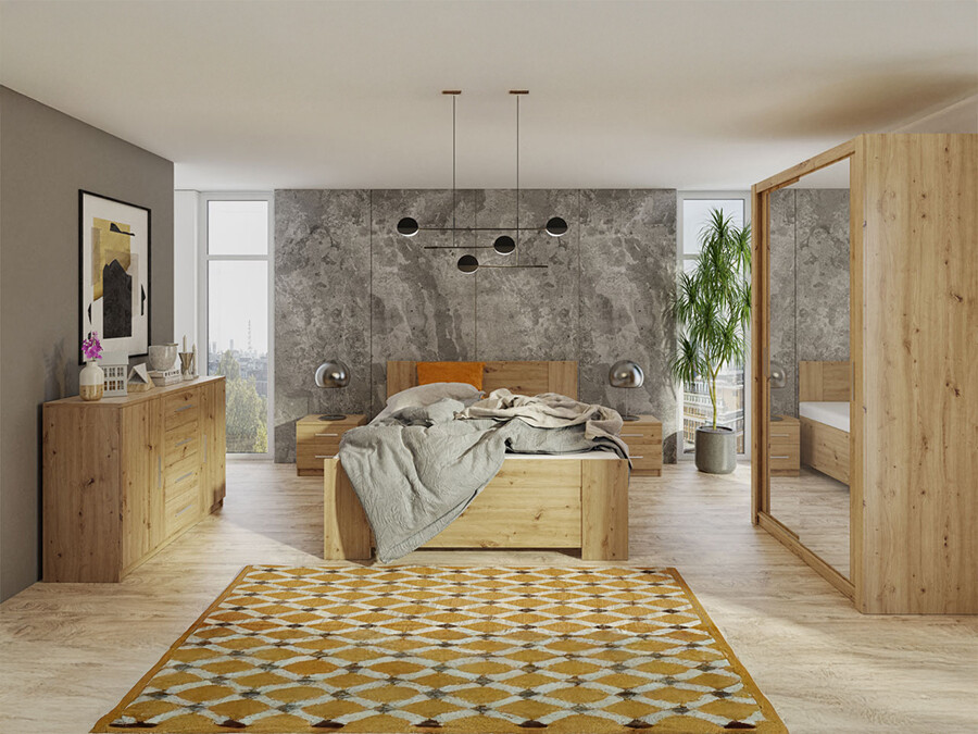 Set spavaća soba Catromi 112 (Artisan hrast)