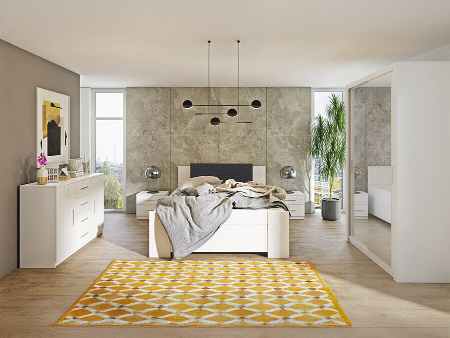 Set spavaća soba Catromi 112 (Belo + Soft Pik 011)