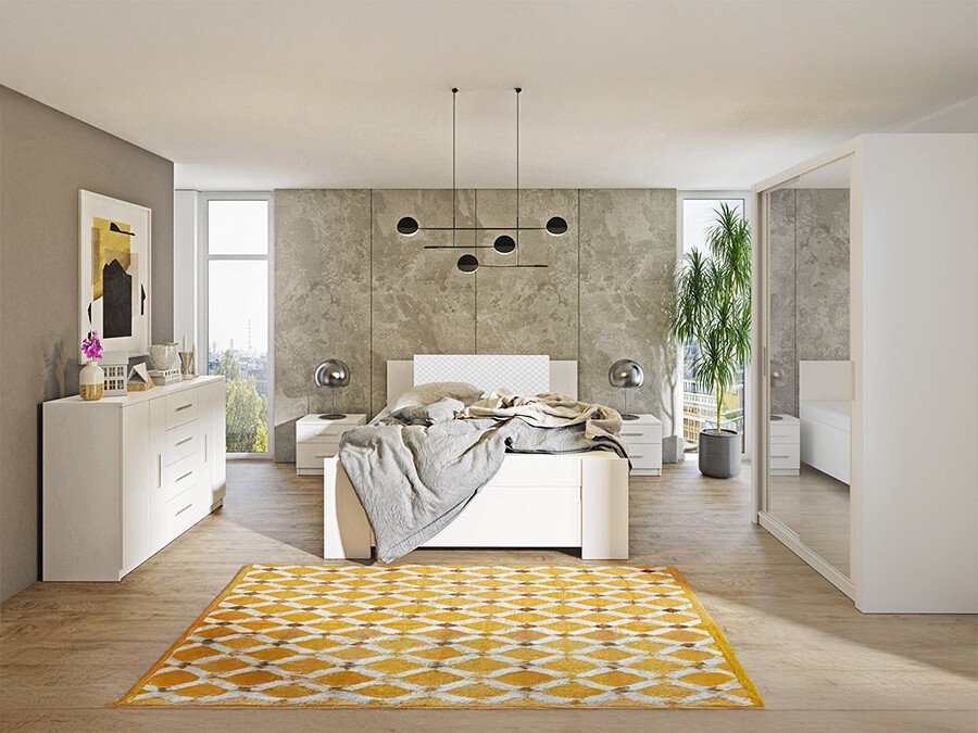 Set spavaća soba Catromi 112 (Belo + Soft Pik 017)