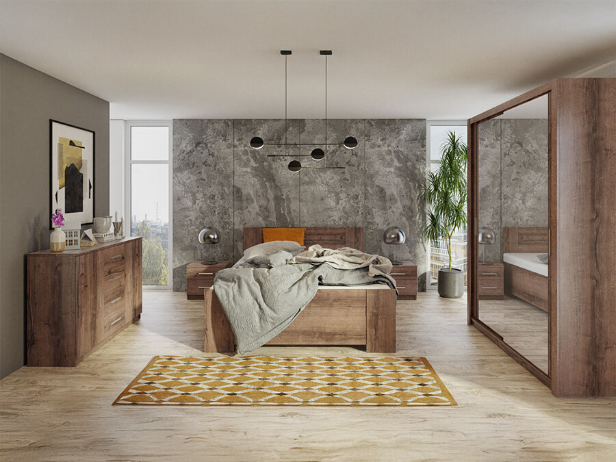 Set spavaća soba Catromi 113 (Manastirski hrast)