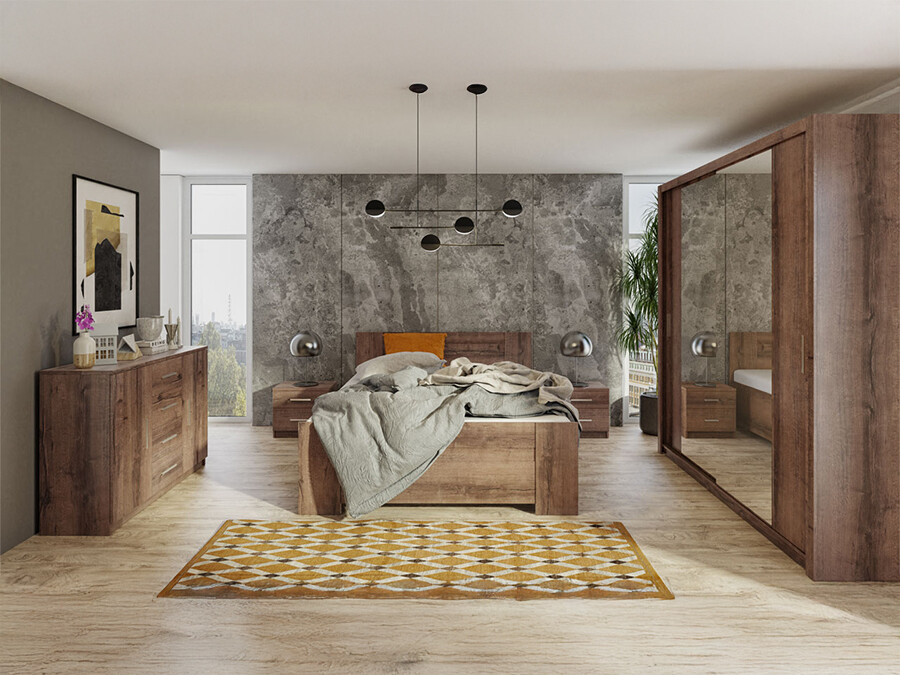 Set spavaća soba Catromi 114 (Manastirski hrast)