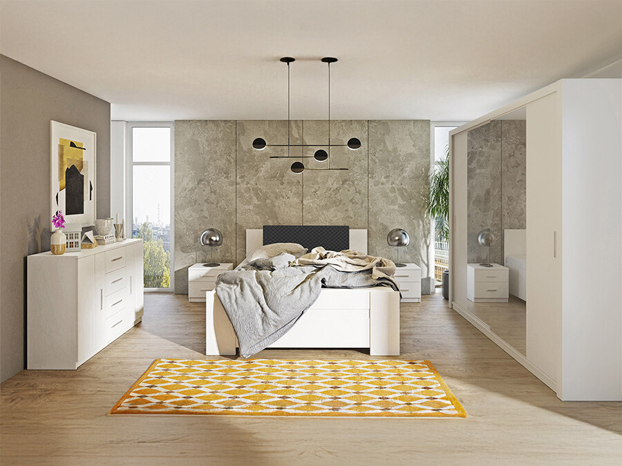 Set spavaća soba Catromi 115 (Belo + Soft Pik 011)