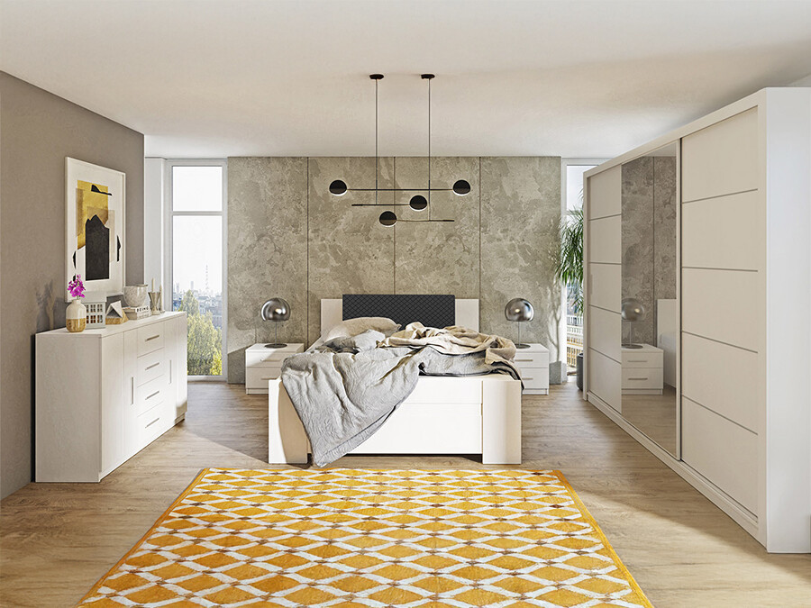 Set spavaća soba Catromi 116 (Belo + Soft Pik 011)