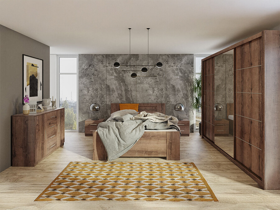 Set spavaća soba Catromi 116 (Manastirski hrast)