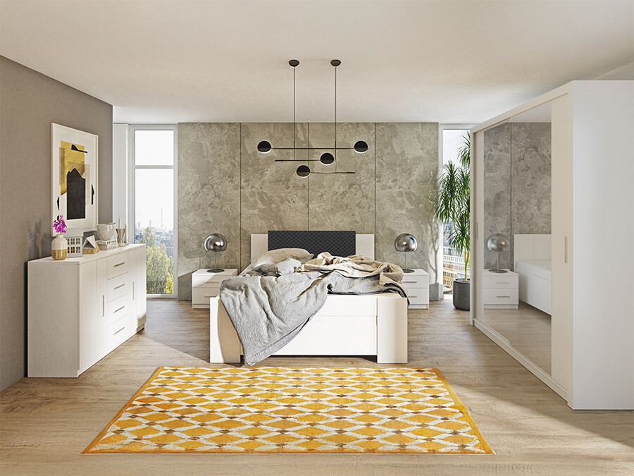 Set spavaća soba Catromi 121 (Belo + Soft Pik 011)