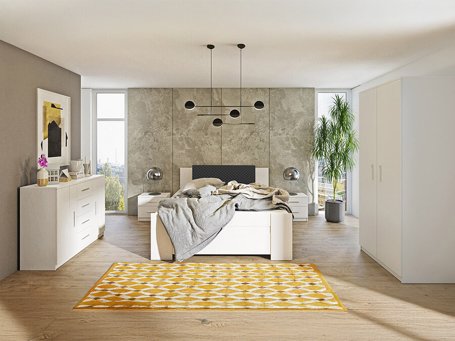 Set spavaća soba Catromi 122 (Belo + Soft Pik 011)