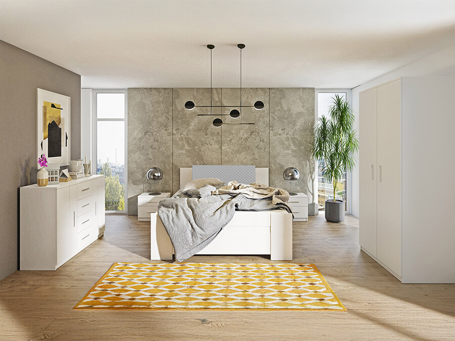 Set spavaća soba Catromi 122 (Belo + Soft Pik 029)